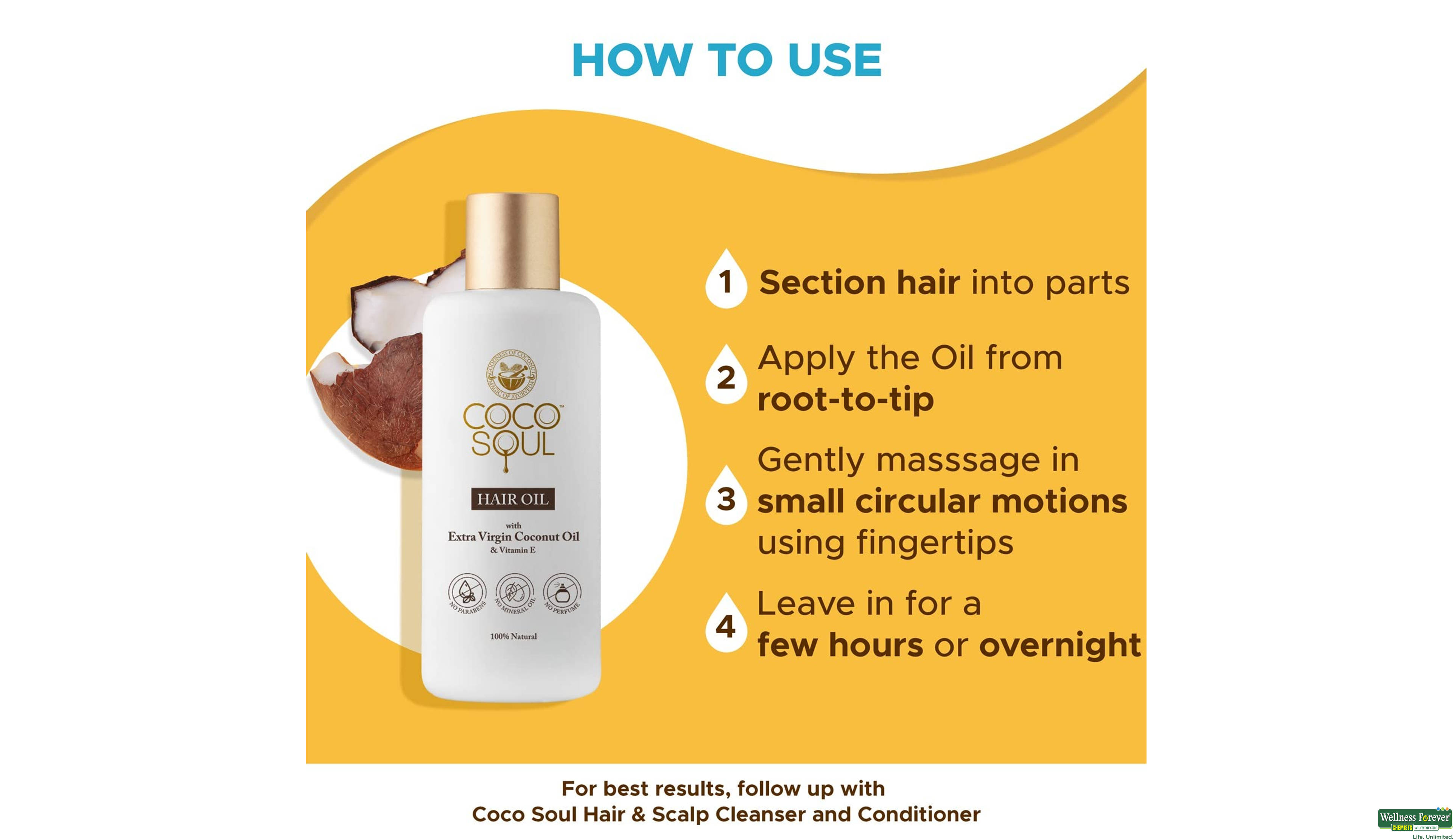 COCO SOUL HAIR OIL EXTRA VIRGIN COCONUT & VIT E 200ML- 6, 200ML, 