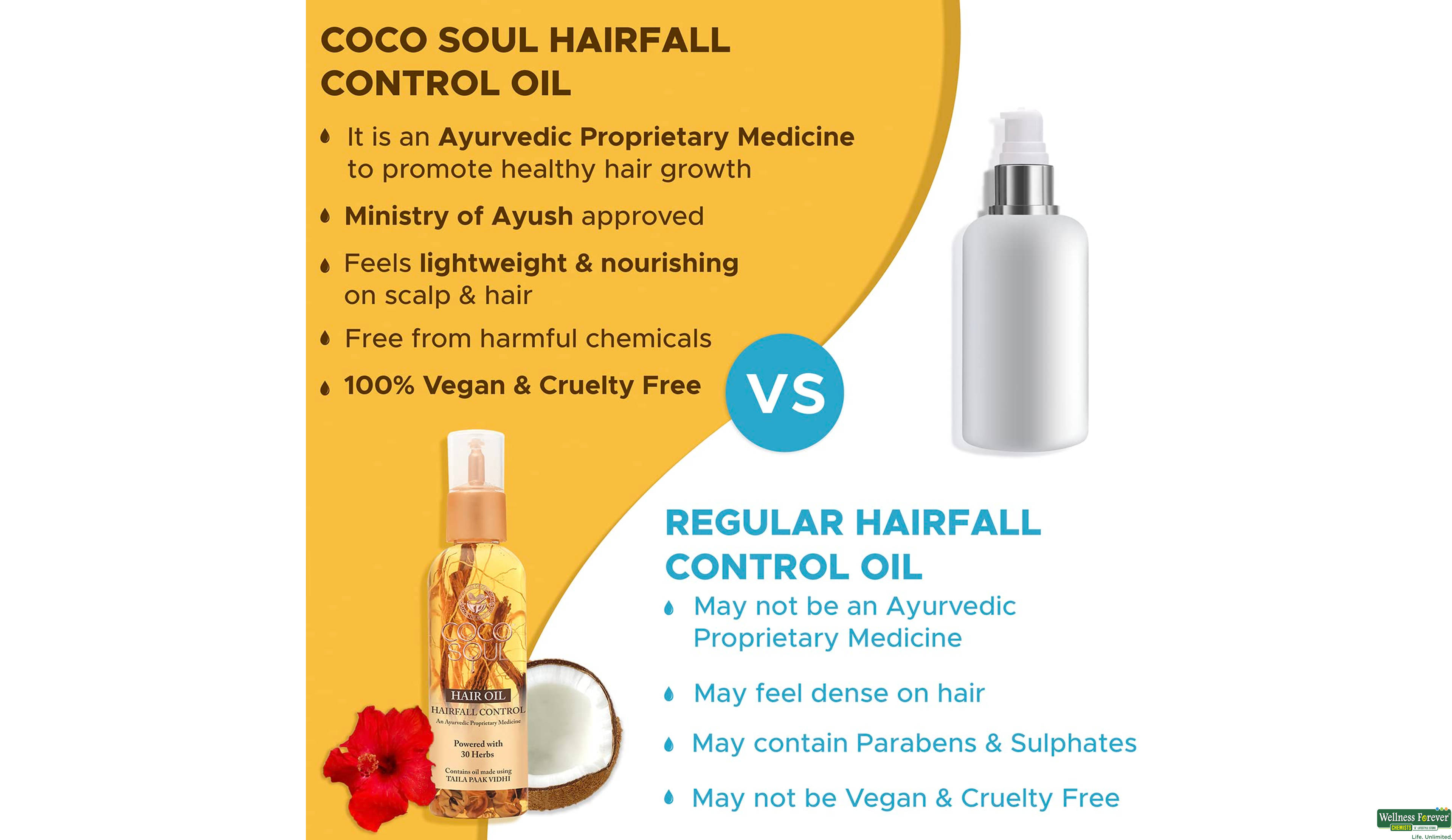 COCO SOUL HAIRFALL CONTROL HAIR OILS 95ML- 5, 95ML, 