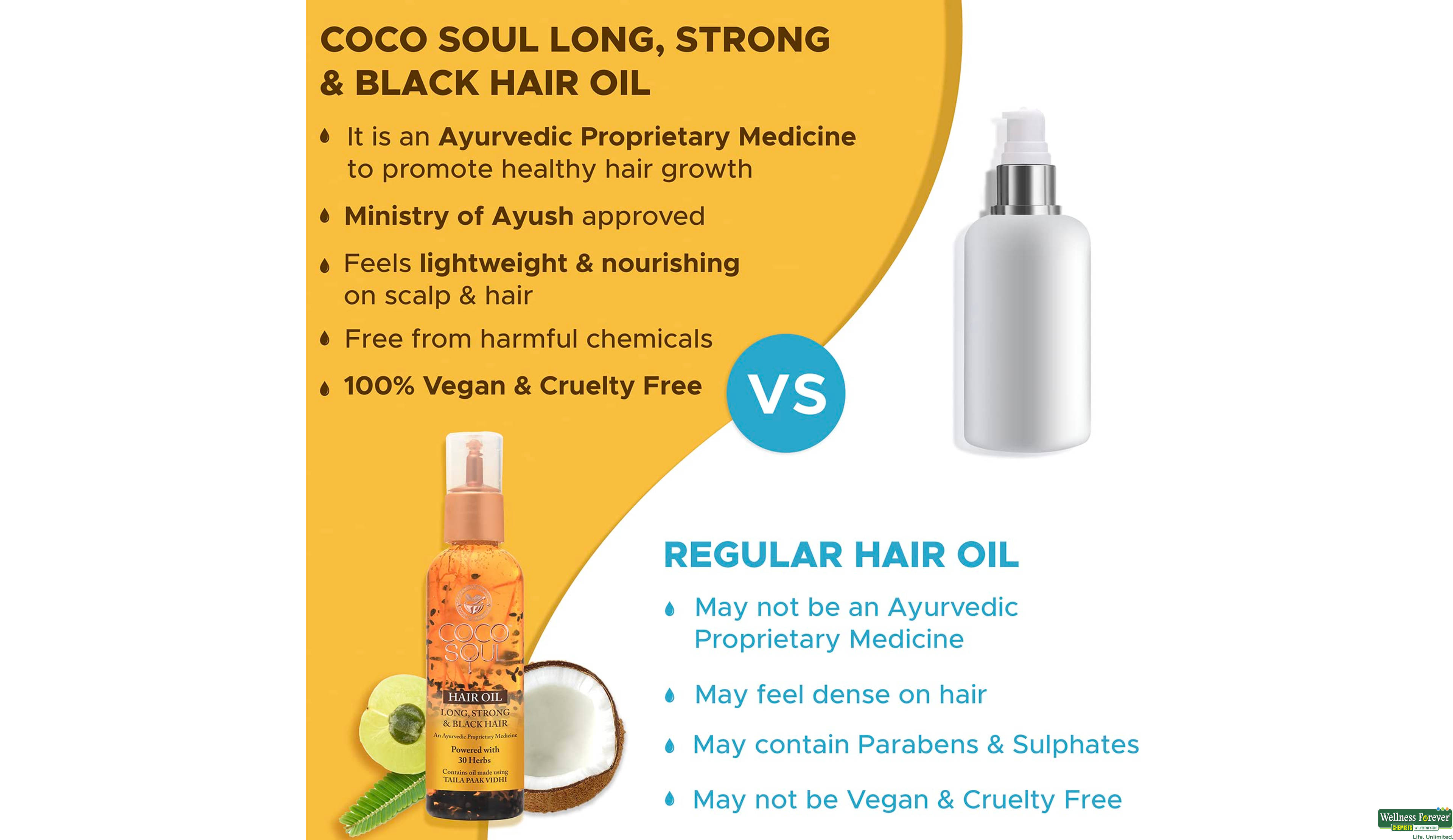 COCO SOUL LONG STRONG & BLACK HAIR OILS 95ML- 6, 95ML, 