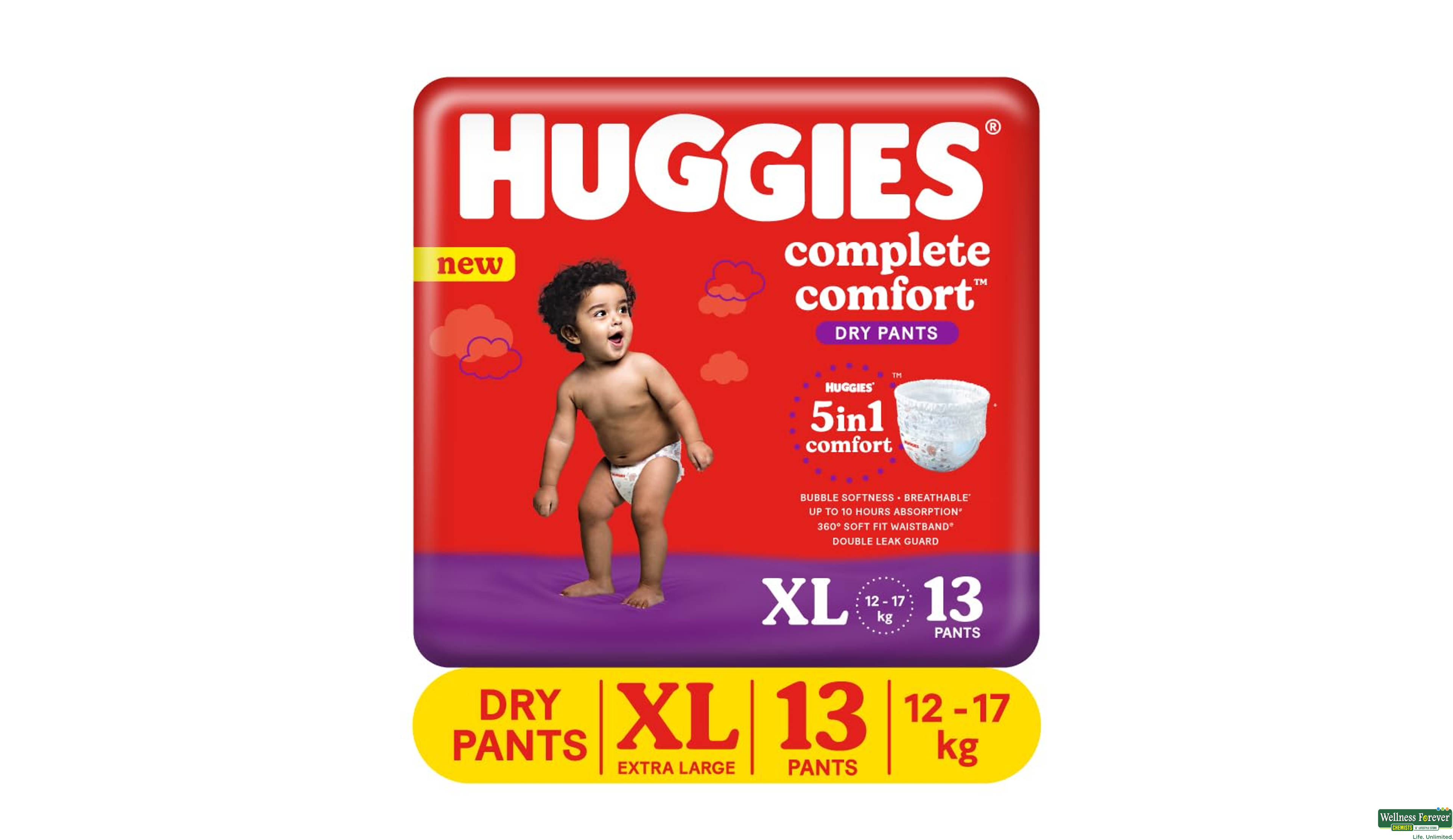 HUGG DIAP DRY PANTS XL 13PC- 1, 13PC, null