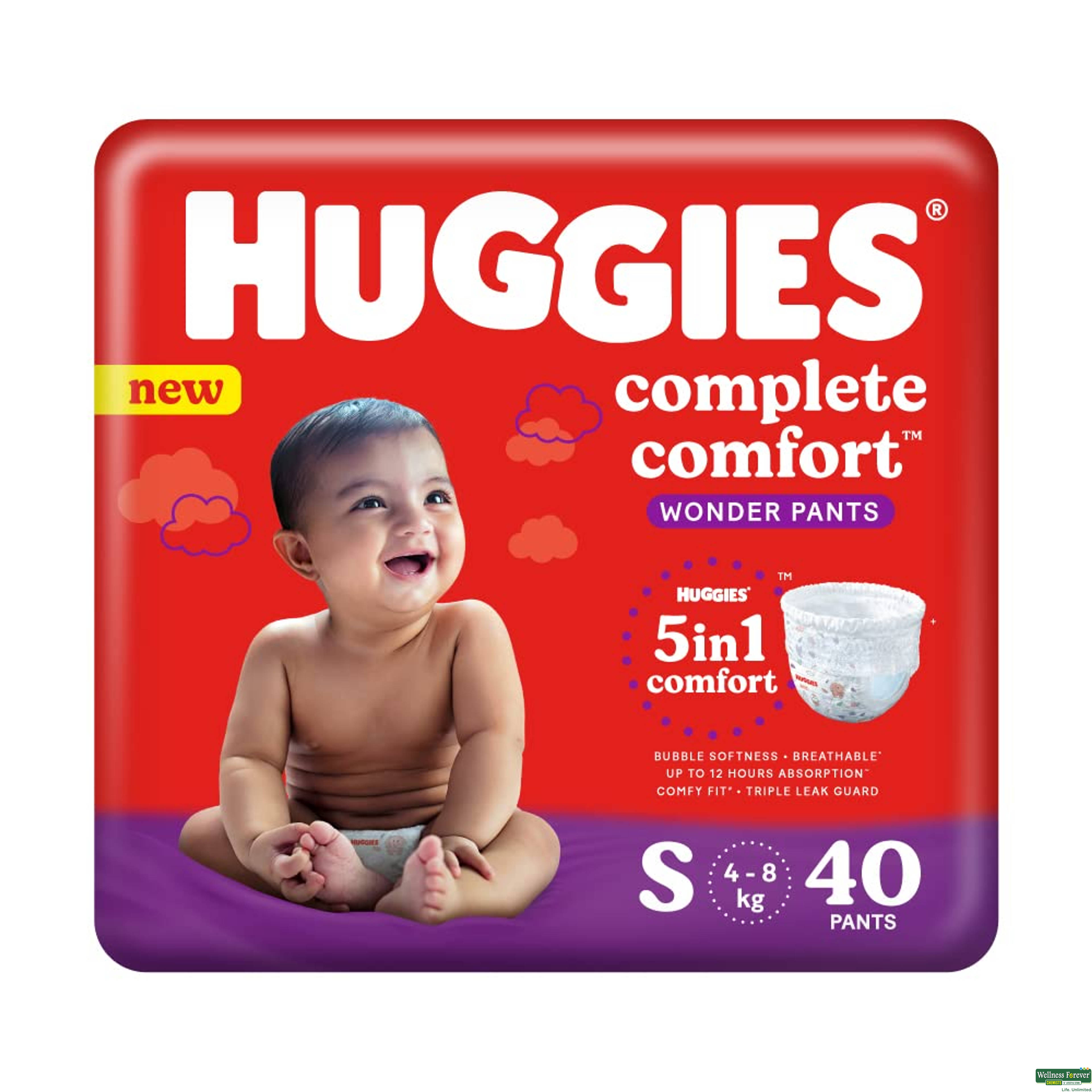 Huggies Complete Comfort Wonder Pants, S, 40 Pieces-image