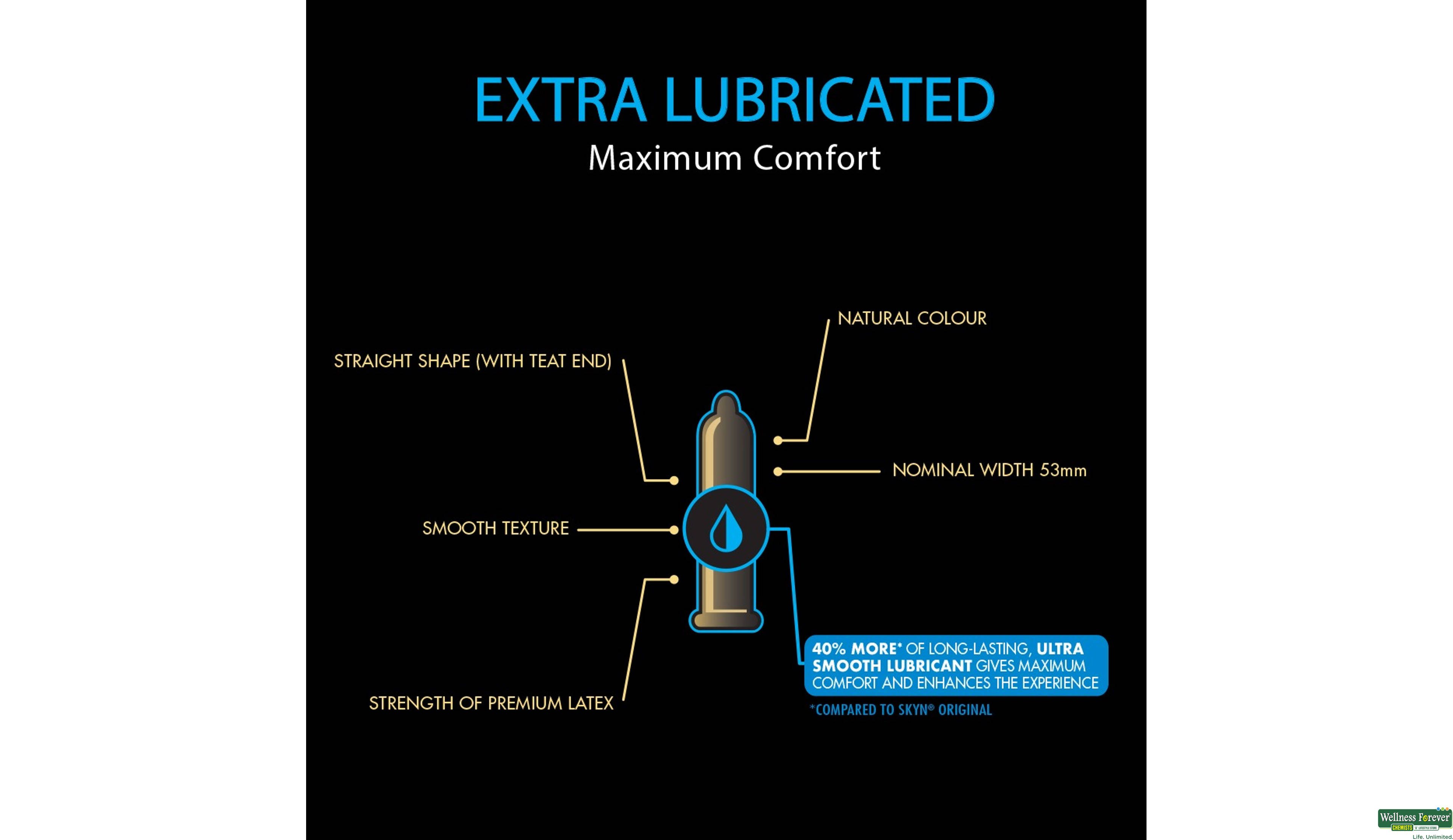 SKYN CONDOM EXTRA LUBRICATED 10PC- 4, 10PC, null