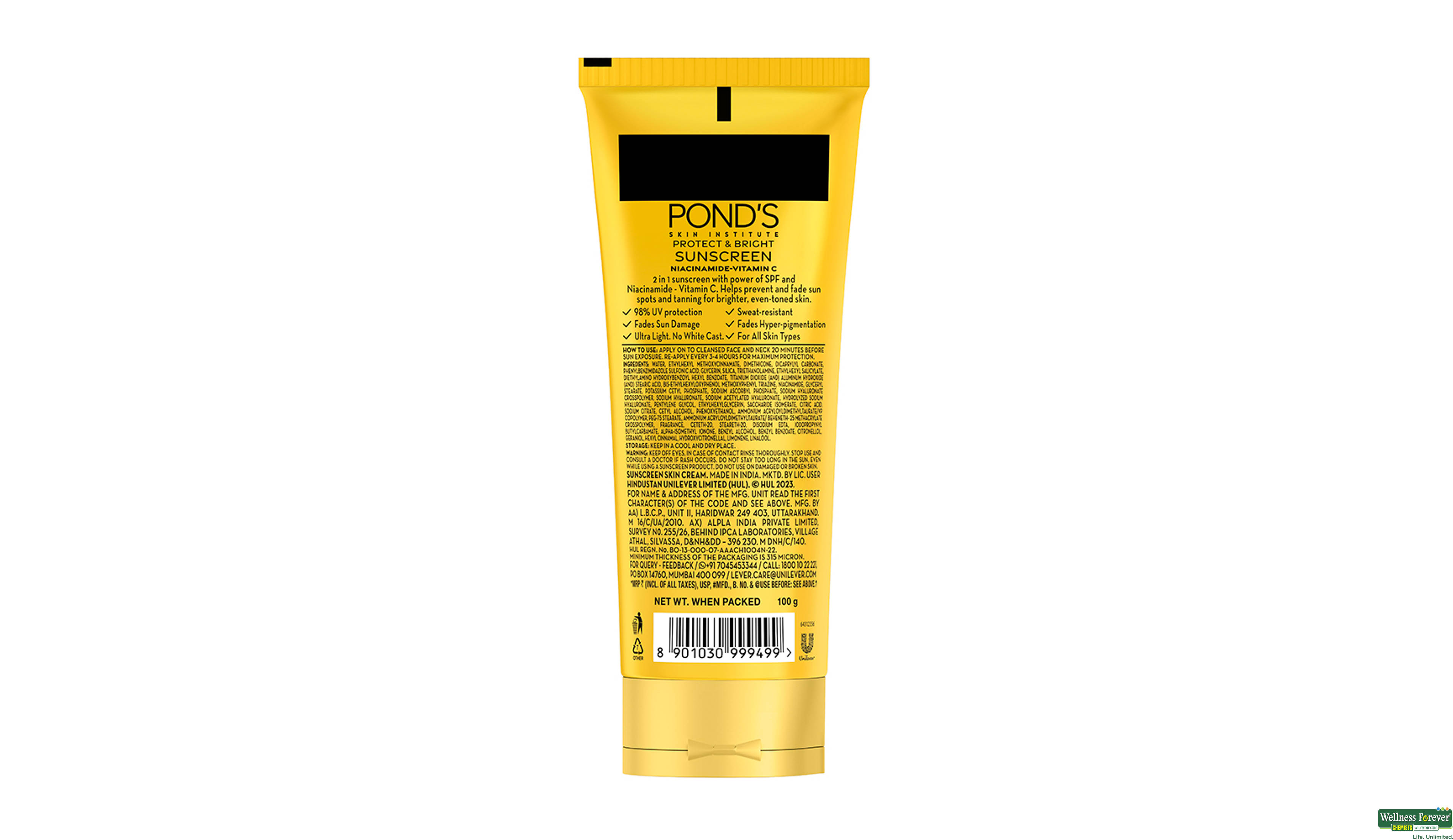 PONDS SUNSCREEN CREAM 100GÂ  - SPF 55- 2, 100GM, null