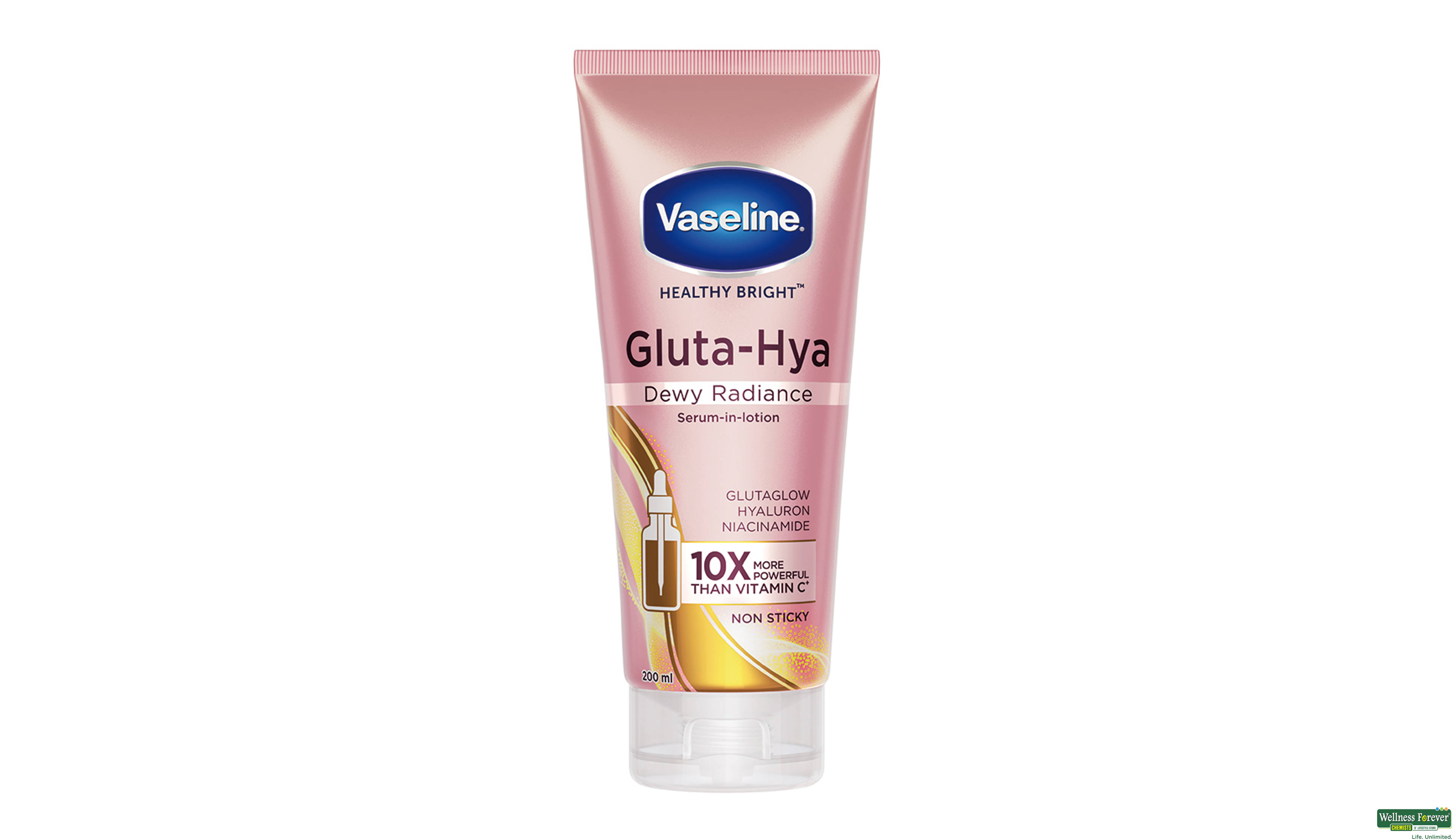 VASELINE GLUTA HYA RAIDANCE GLOW 200ML- 1, 200ML, null