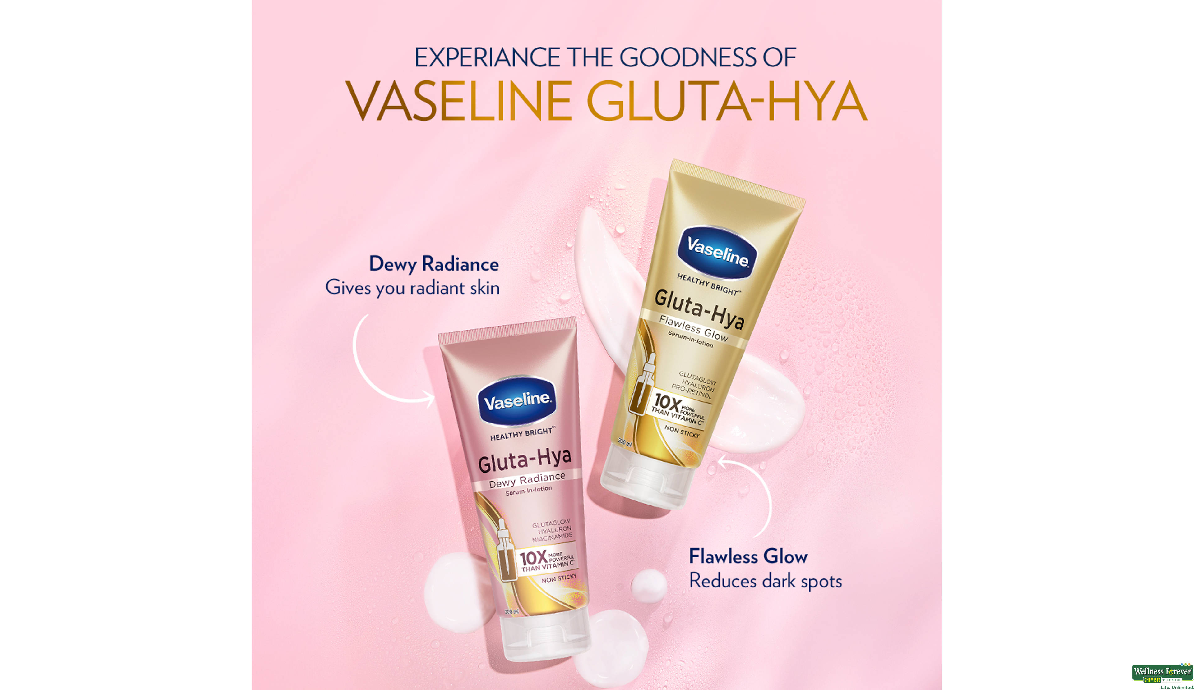 VASELINE GLUTA HYA RAIDANCE GLOW 200ML- 4, 200ML, null