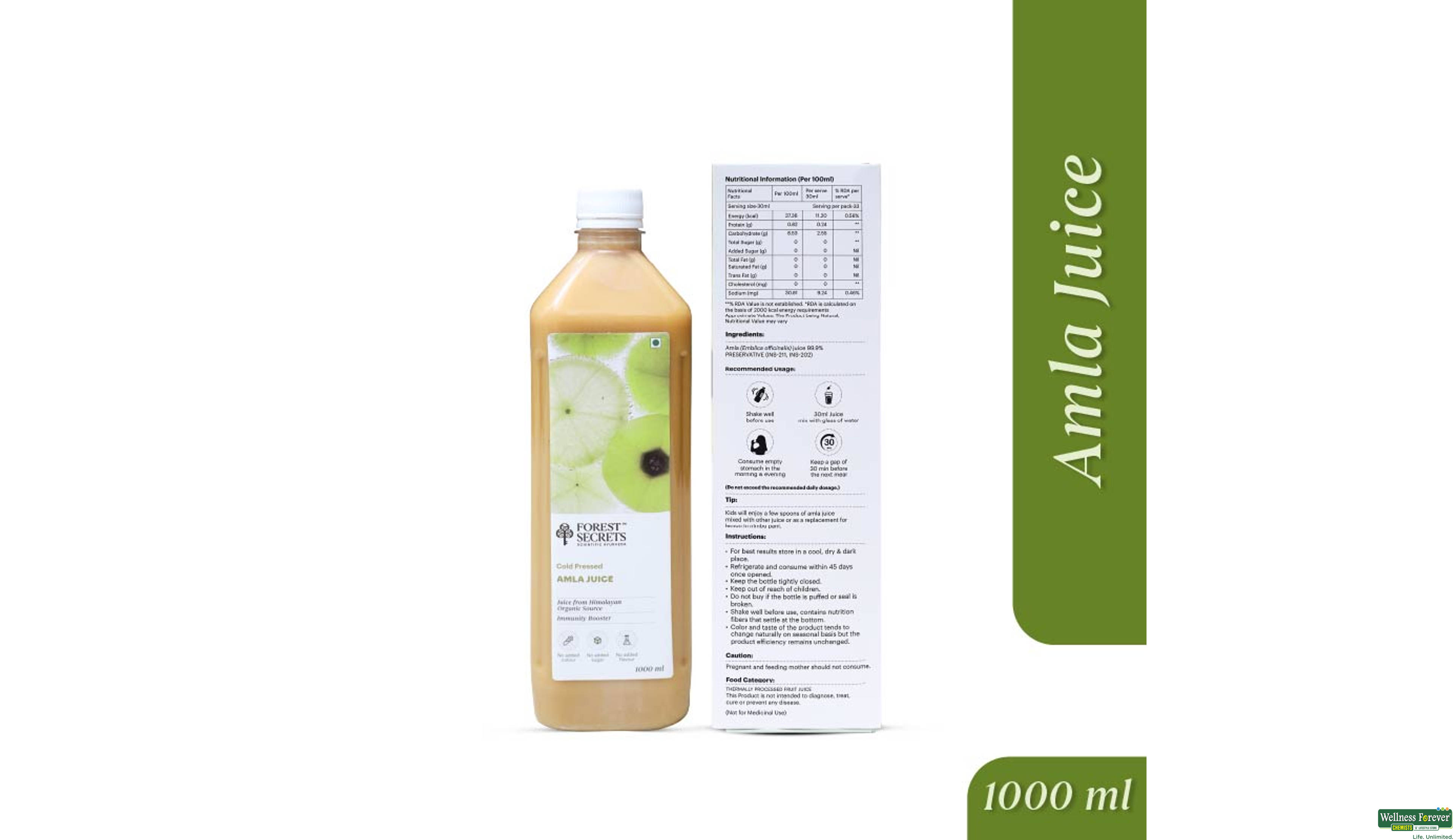 FORESTSECRETS AMLA JUICE 1000 ML- 1, 1000ML, null