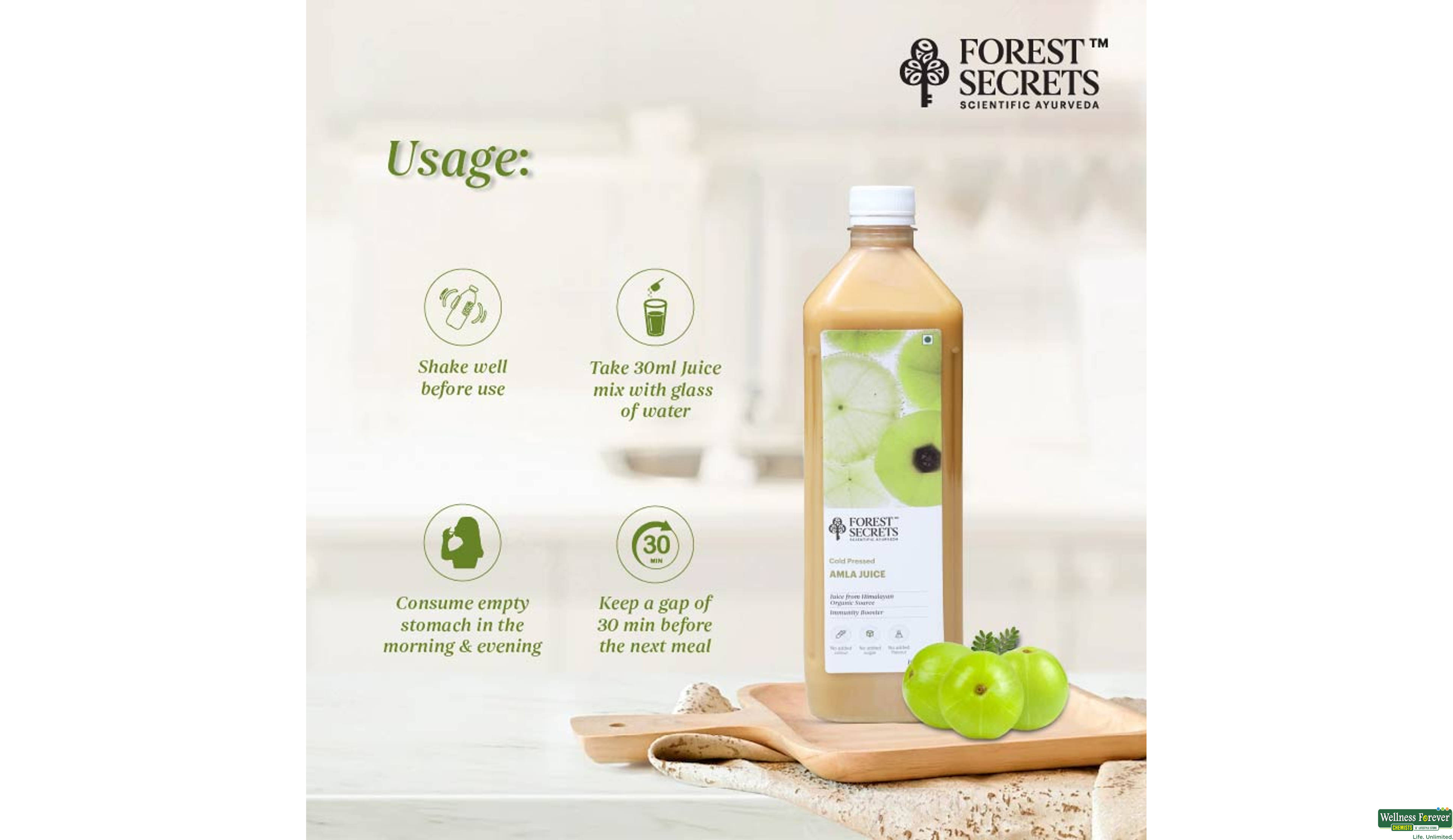 FORESTSECRETS AMLA JUICE 1000 ML- 2, 1000ML, null