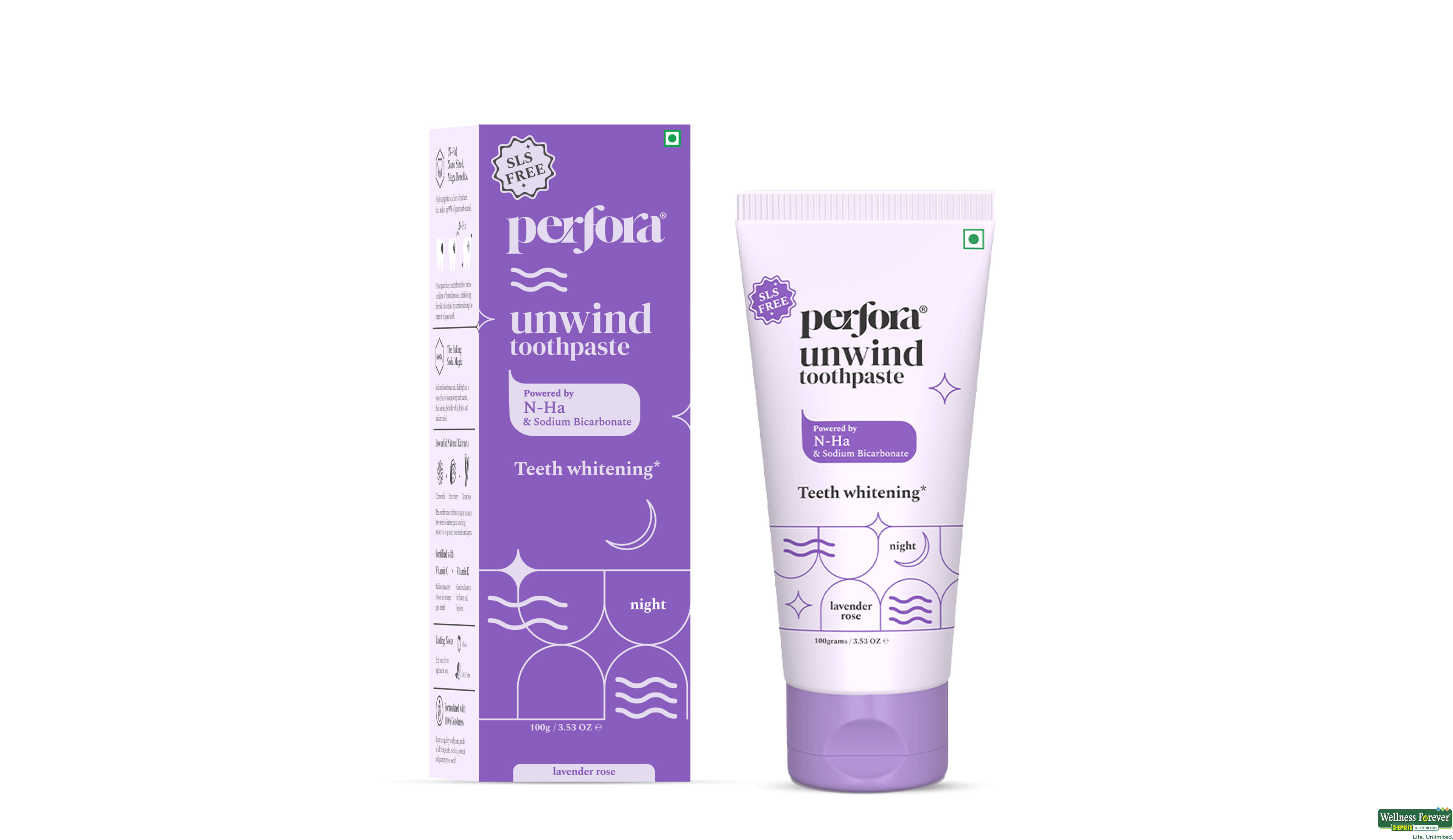 PERFORA T/PASTE UNWIND LAVENDER ROSE 100GM- 1, 100GM, null