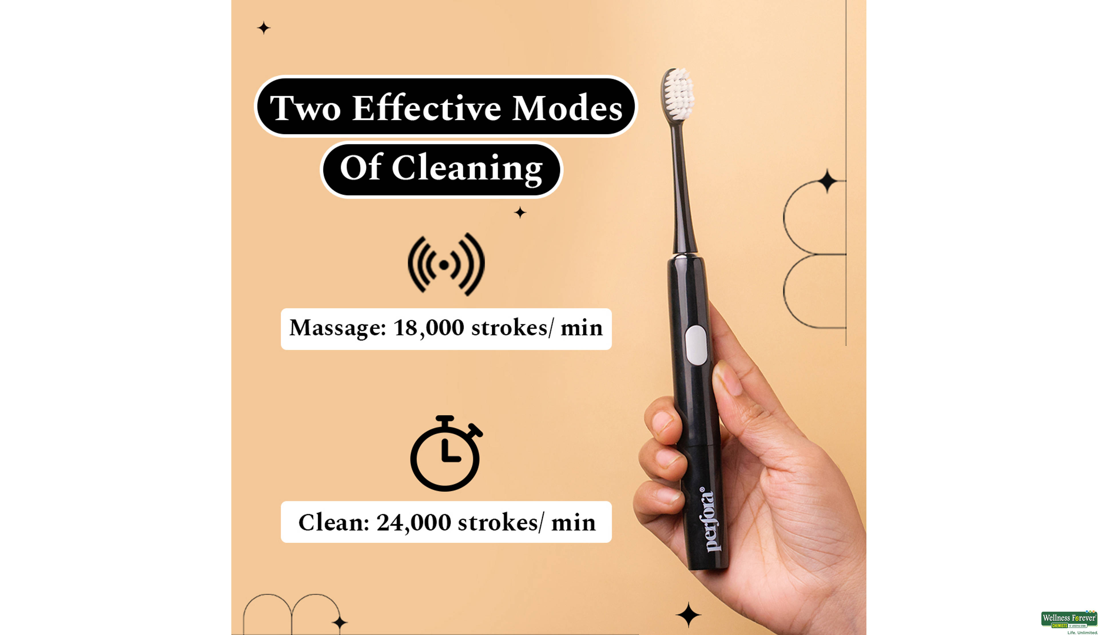 PERFORA T/BRUSH BATTERY DARK NIGHT 1PC- 4, 1PC, null