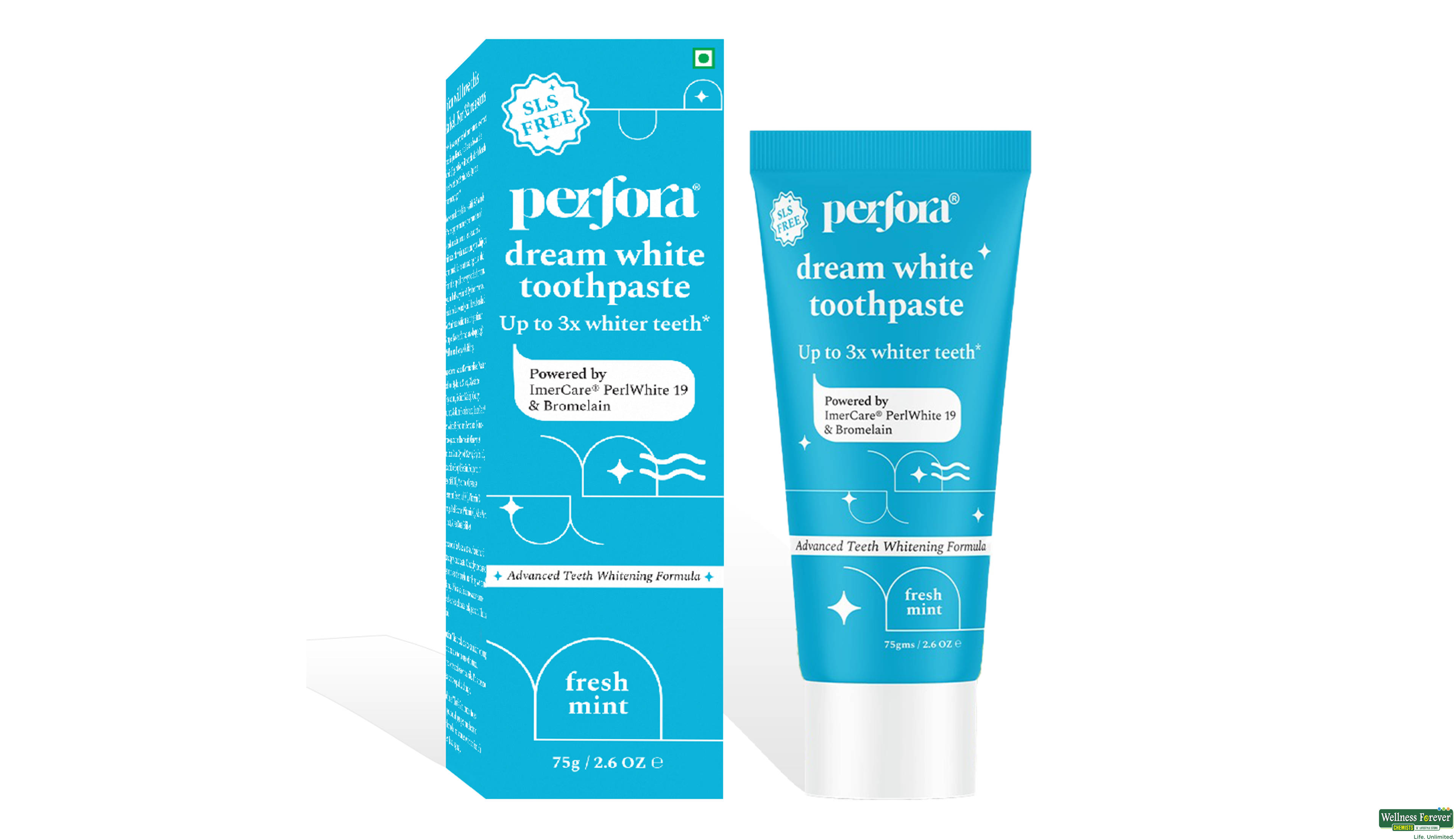 PERFORA T/PASTE DREAM WHITE FRESH MINT 75GM- 1, 75GM, null