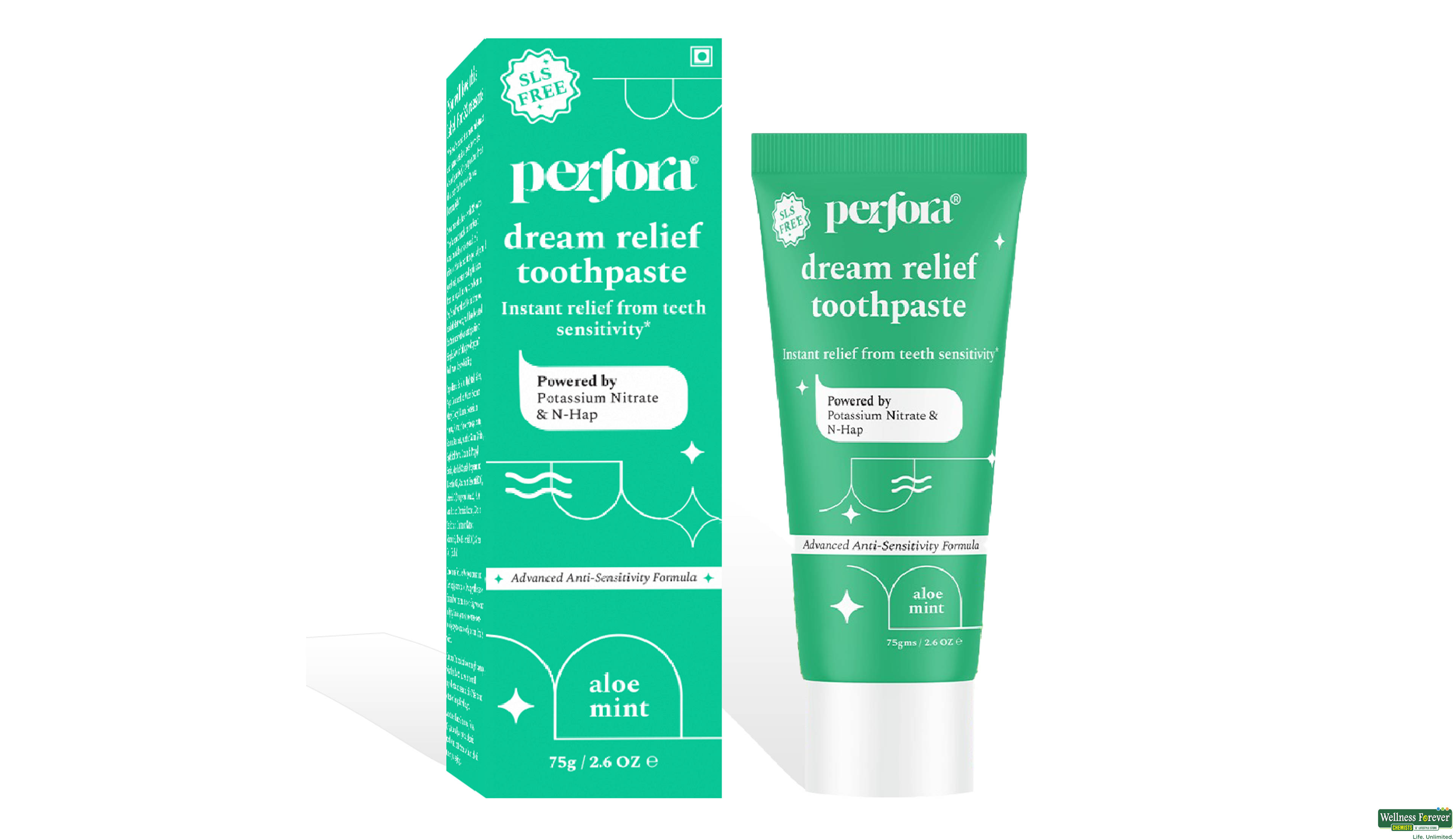 PERFORA T/PASTE DREAM RELIEF ALOE MINT 75GM- 1, 75GM, null