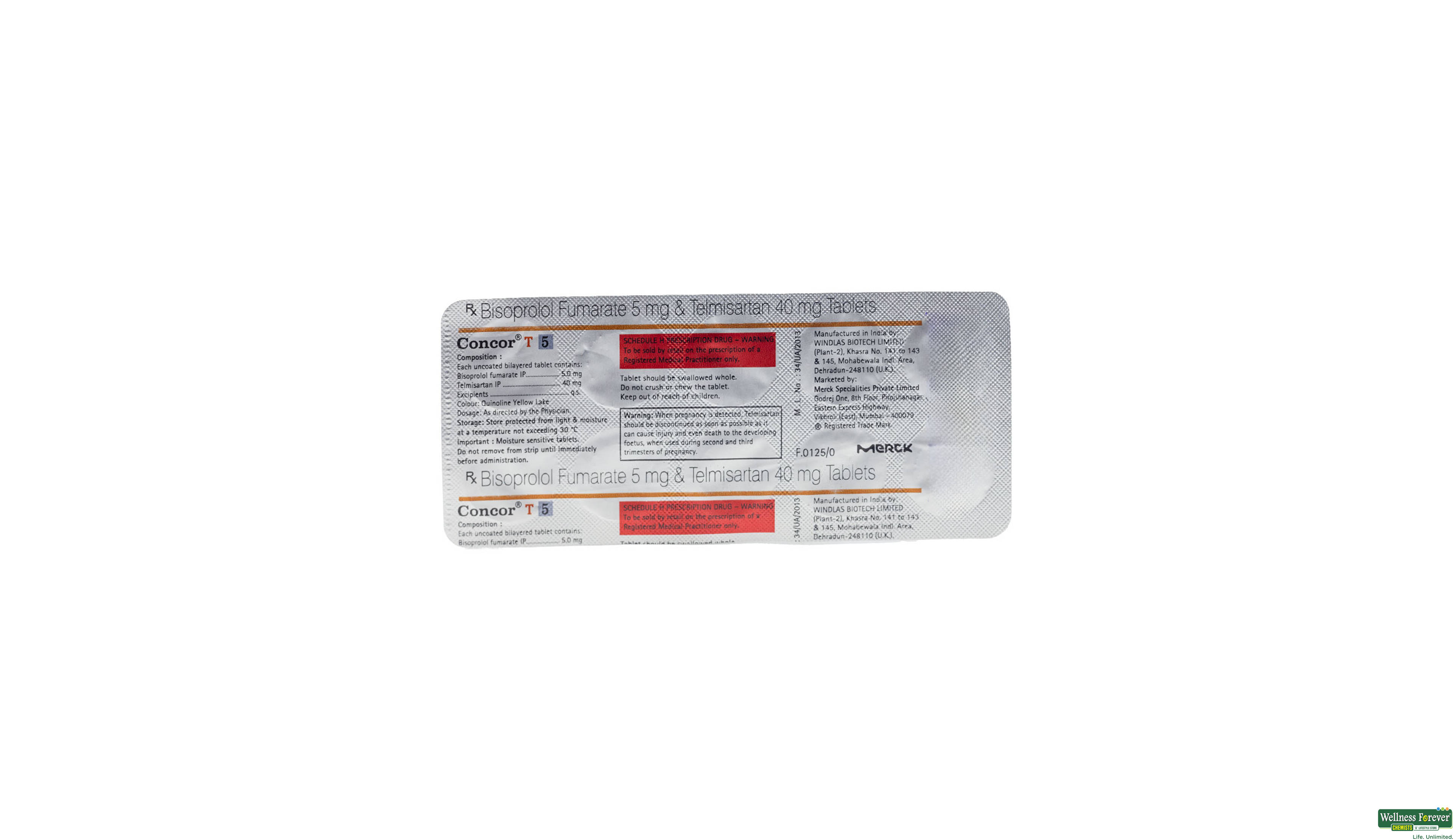 CONCOR T 5MG 10TAB- 2, 10TAB, null