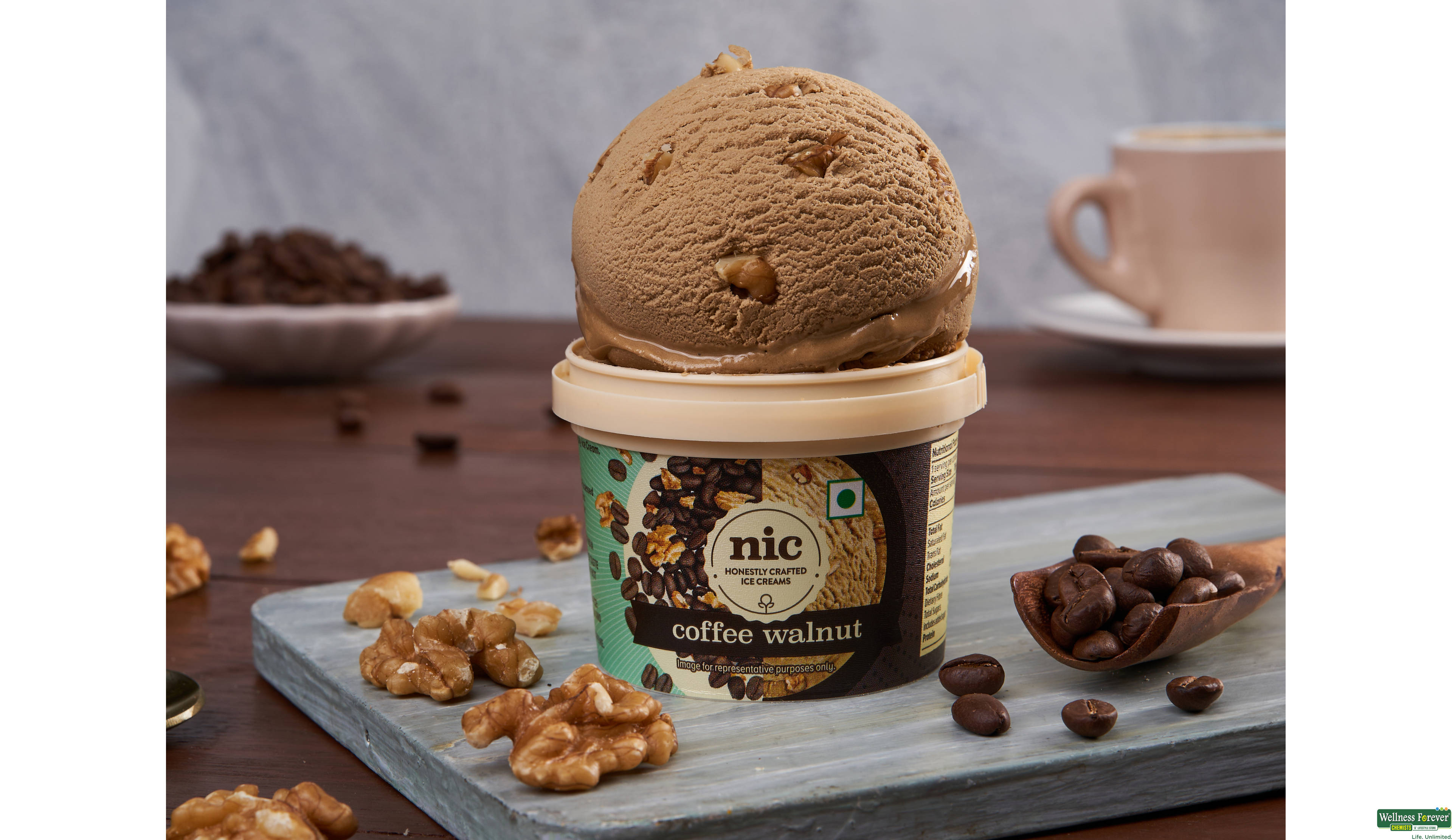 NIC I/C COFFEE WALNUT 100ML- 1, 100ML, null