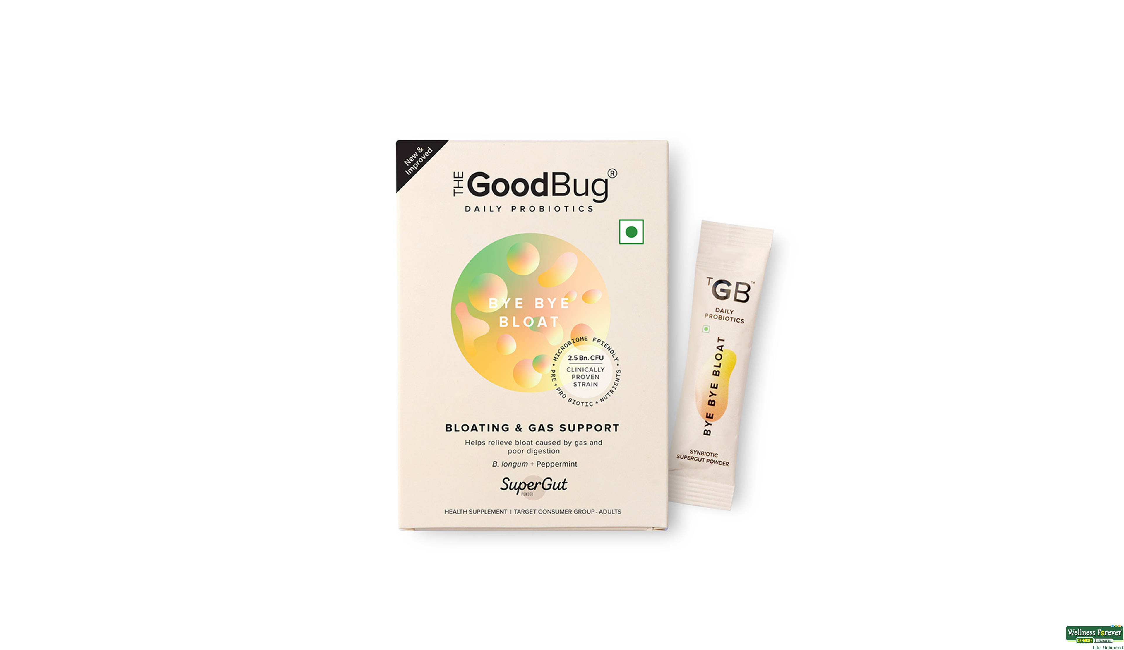 THE GOOD BUG BYE BYE BLOAT 15 SACHET- 1, 15PC, null