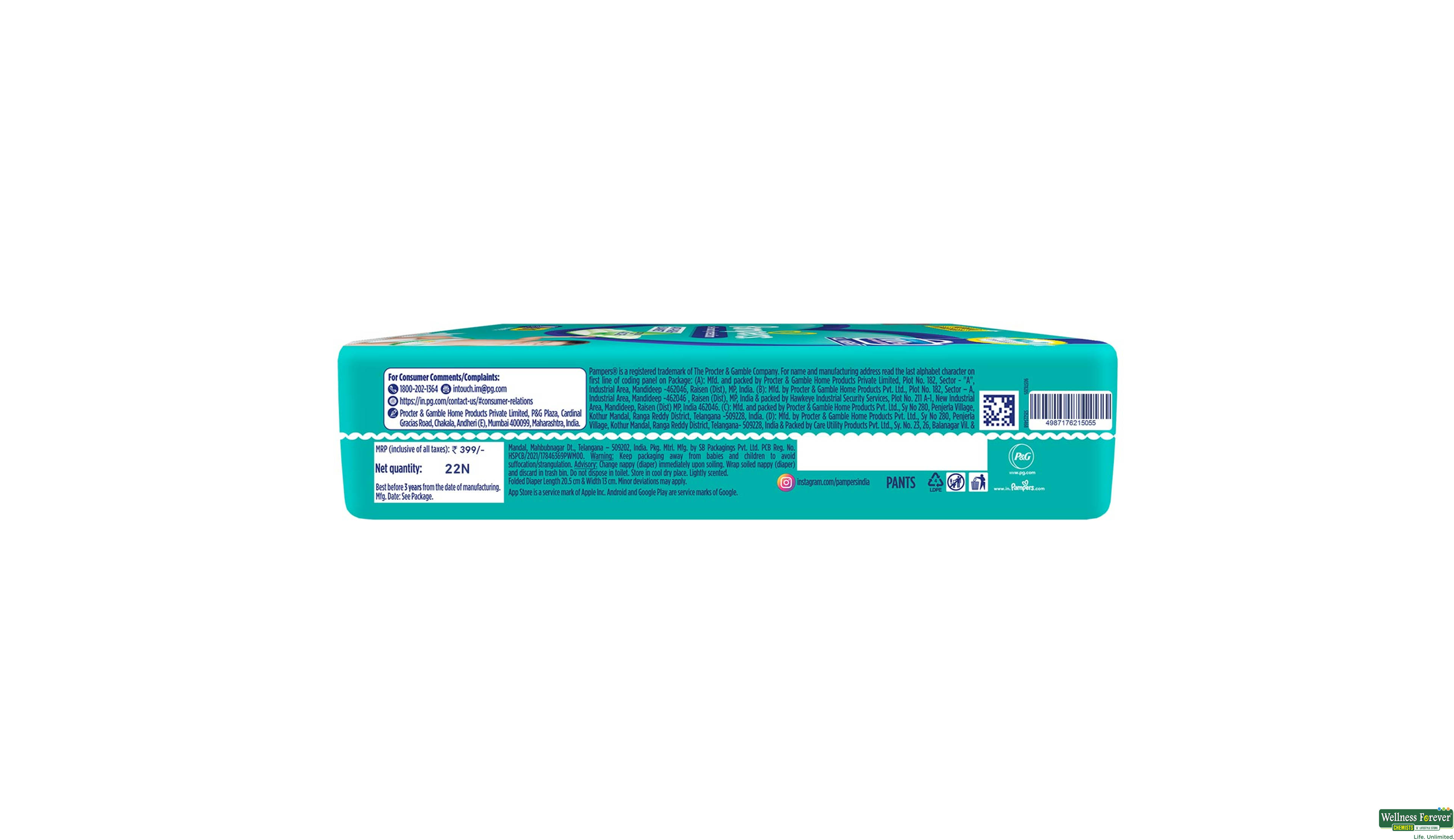 PAMP DIAP PANTS M 22PC- 2, 22PC, null