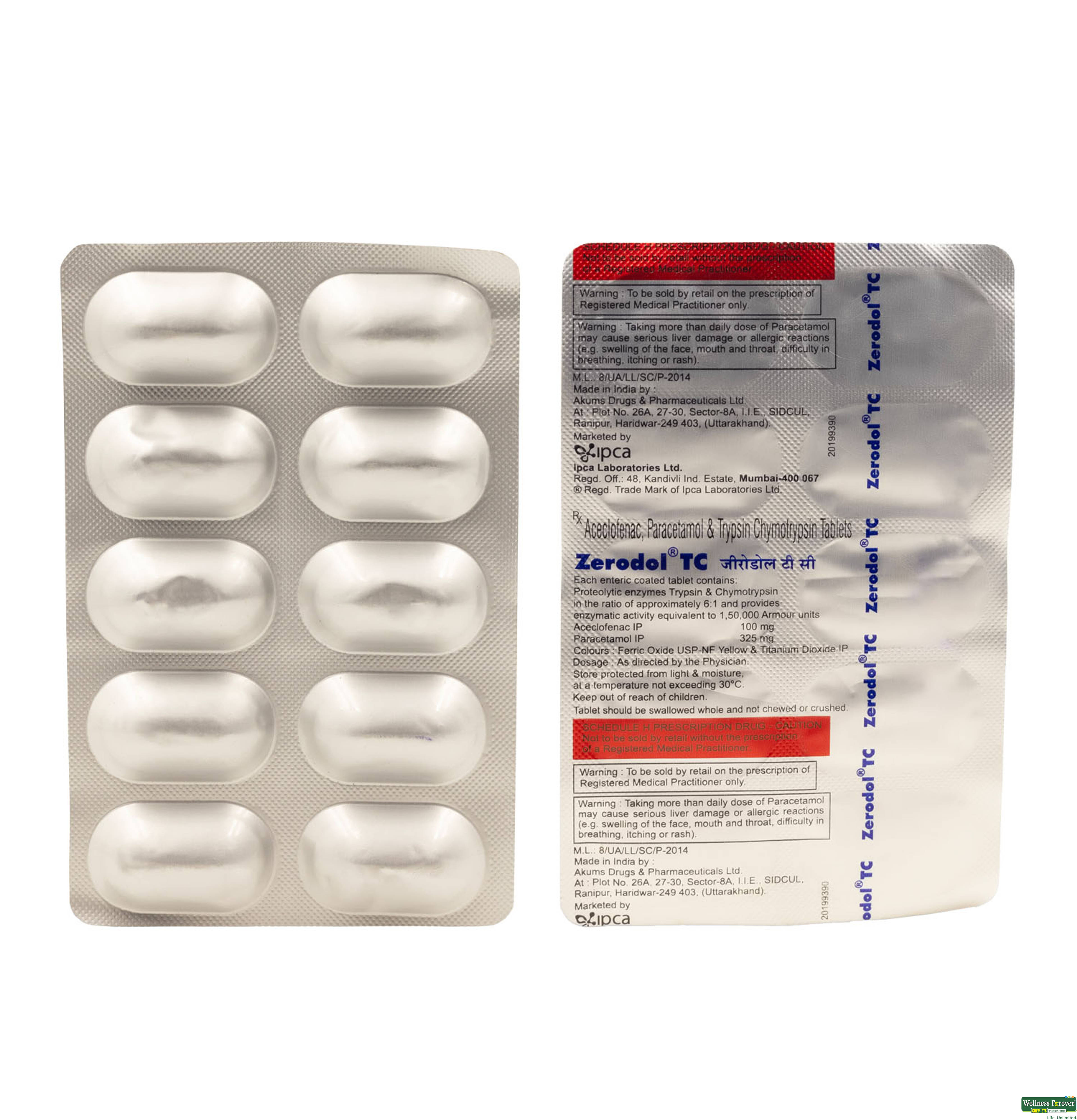 Zerodol Tc 10 Tablets-image