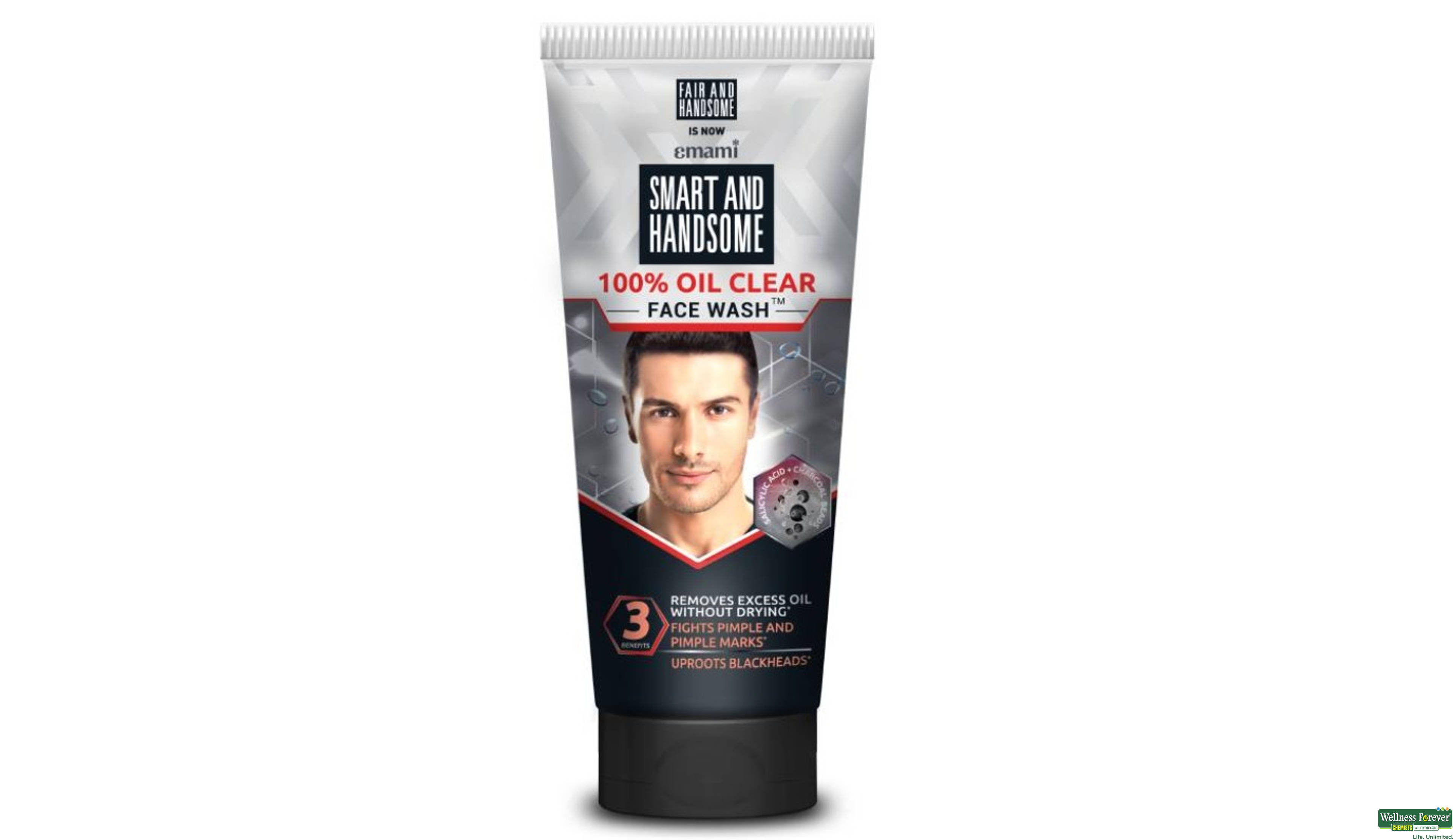 EMAMI F/WASH FAIR N HANDSOME 100% OIL CLEAR 100GM- 1, 100GM, null