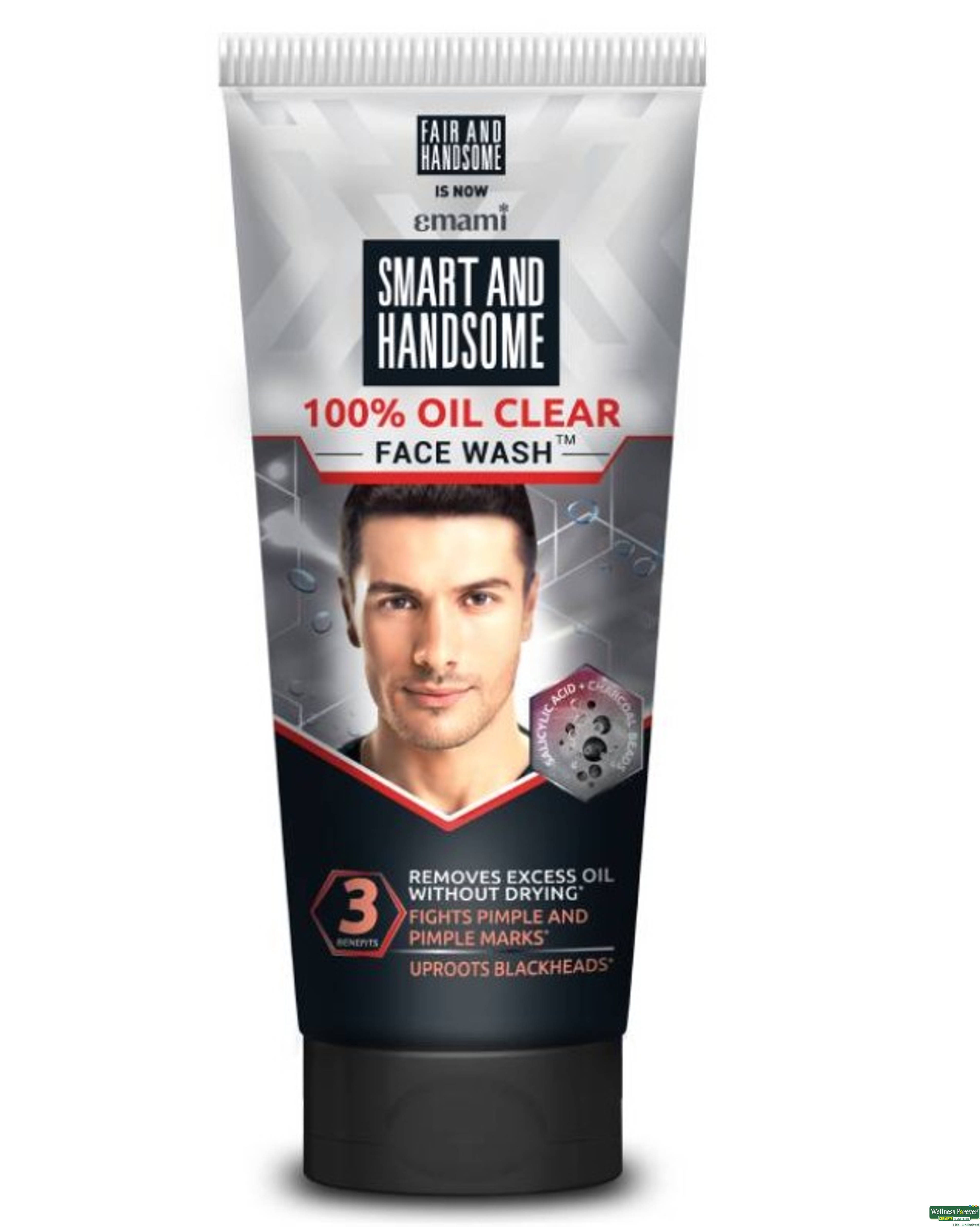 Emami Face Wash Fair N Handsome 100% Oil Clear 100g-image