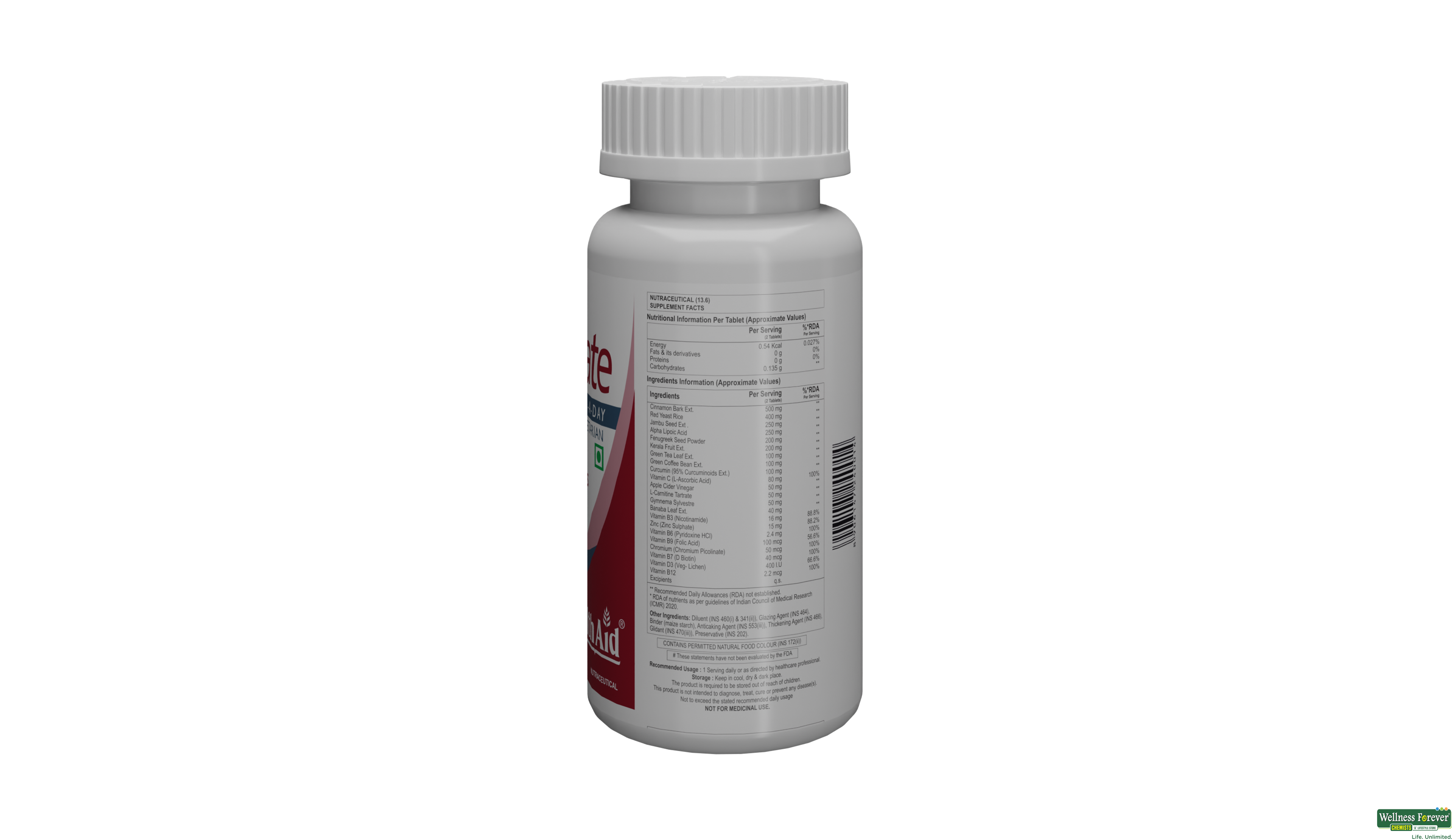 HEALTH AID GLUCOBATE 60TAB- 6, 60TAB, null