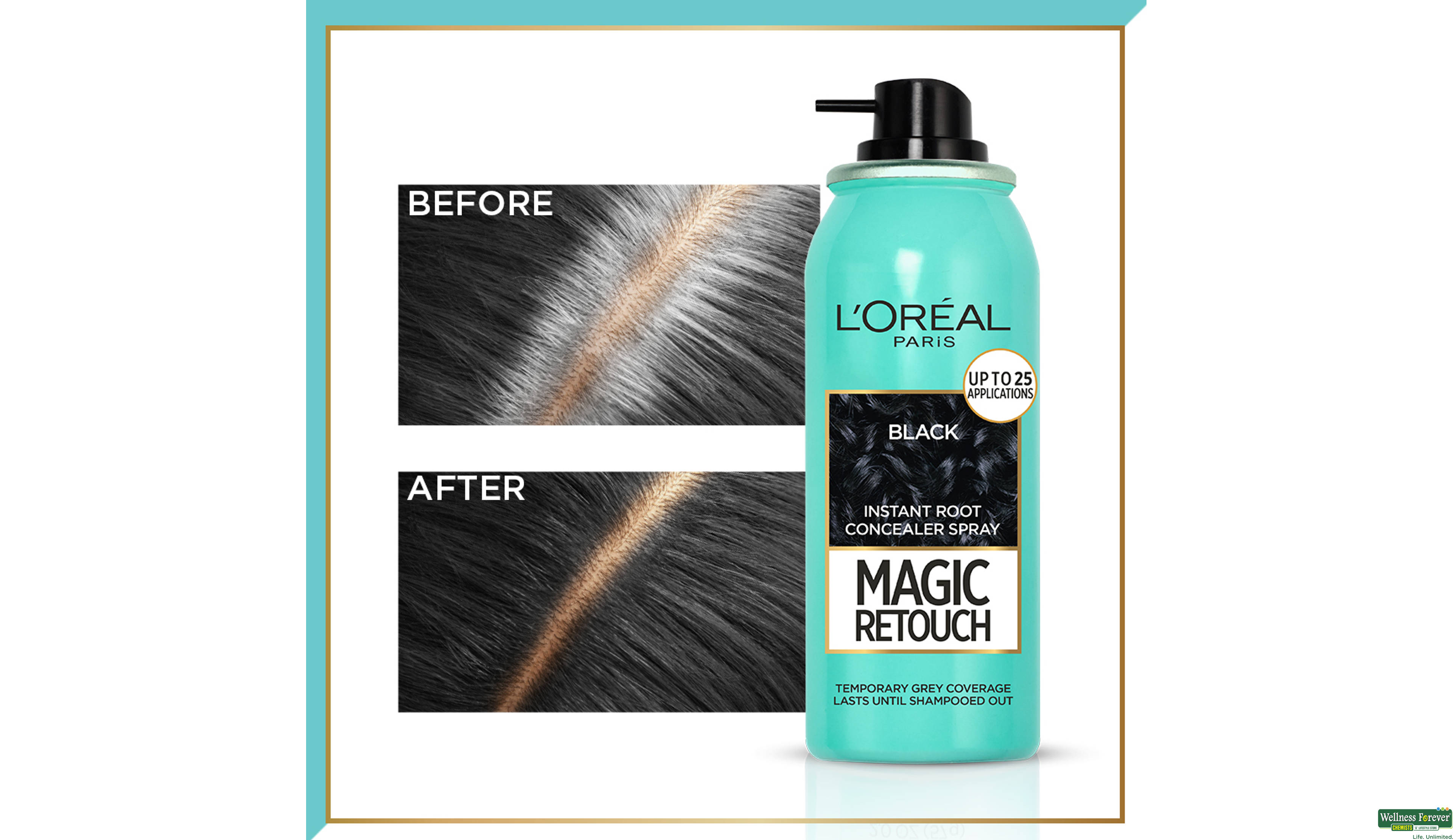 LOREAL MAGIC RETOUCH 1 BLACK 75GM- 4, 75GM, null