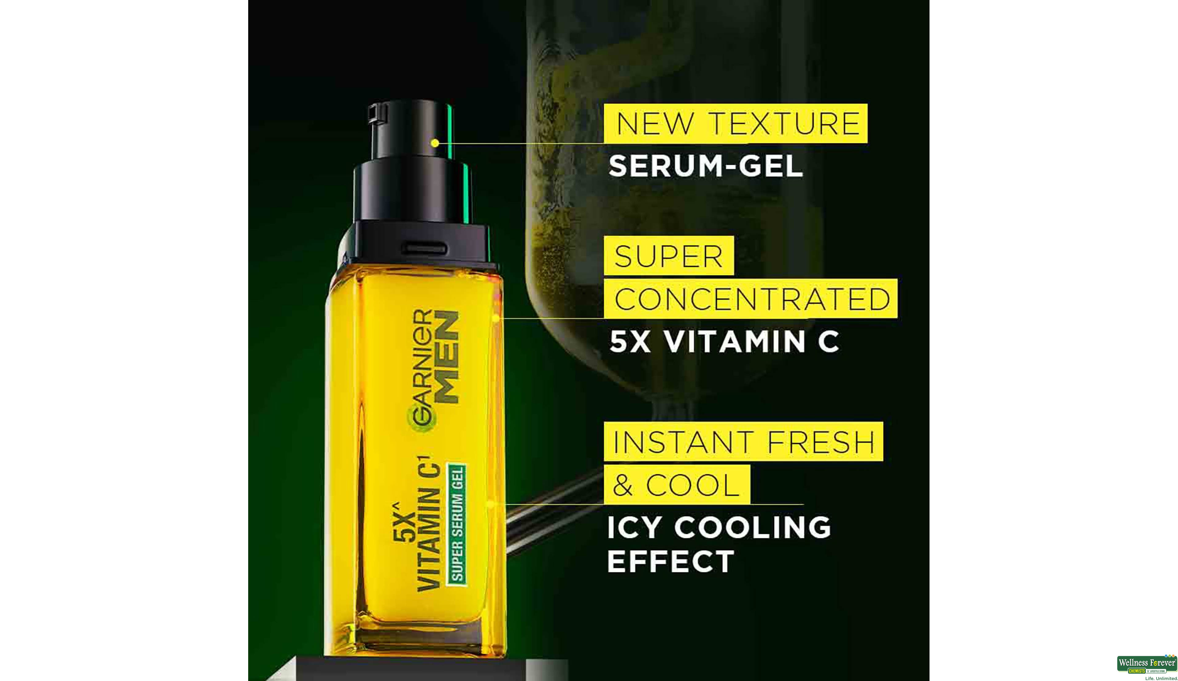 GARNIER MEN TB SERUM GEL CREAM 30GM- 3, 30GM, null
