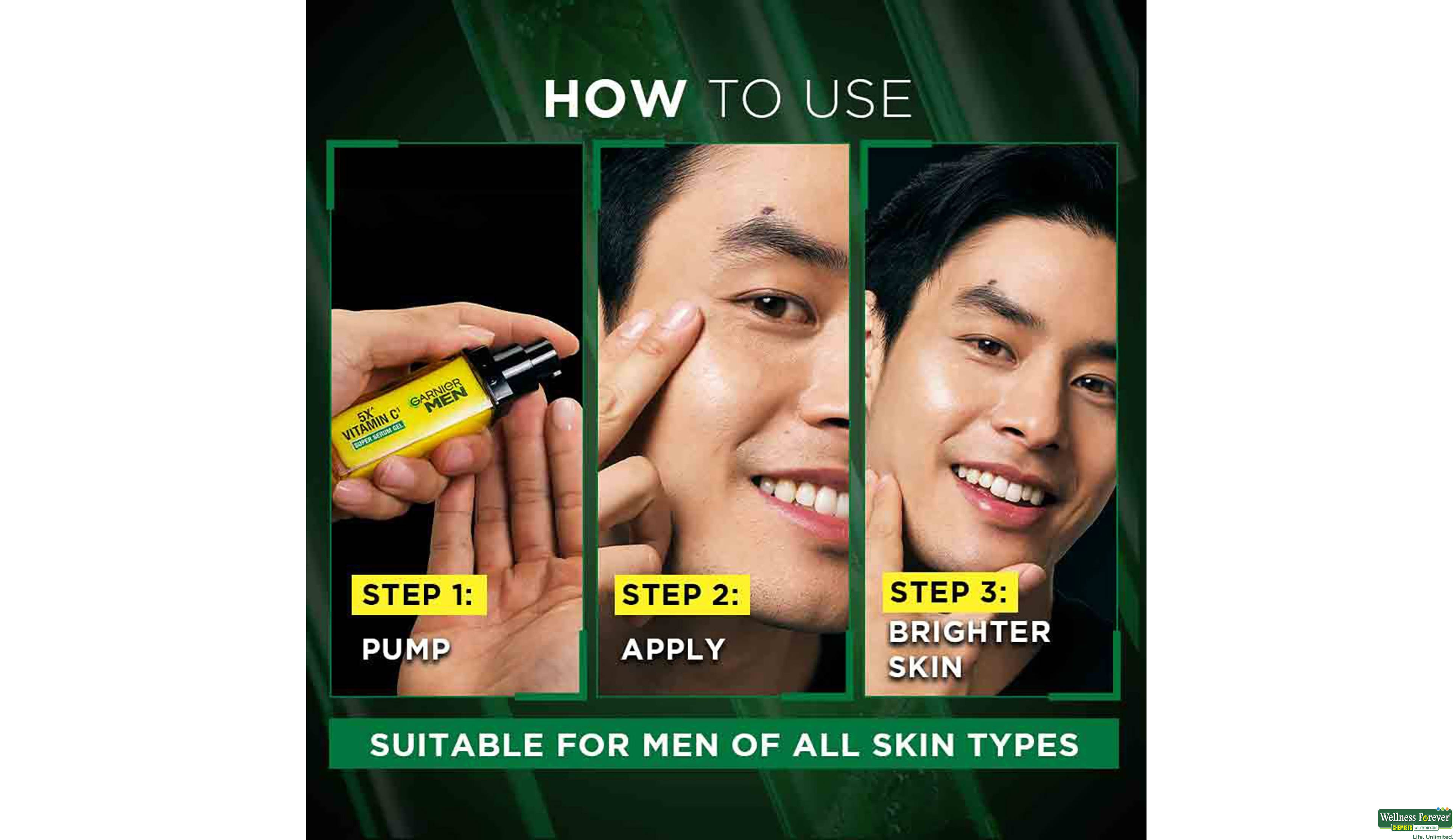 GARNIER MEN TB SERUM GEL CREAM 30GM- 4, 30GM, null