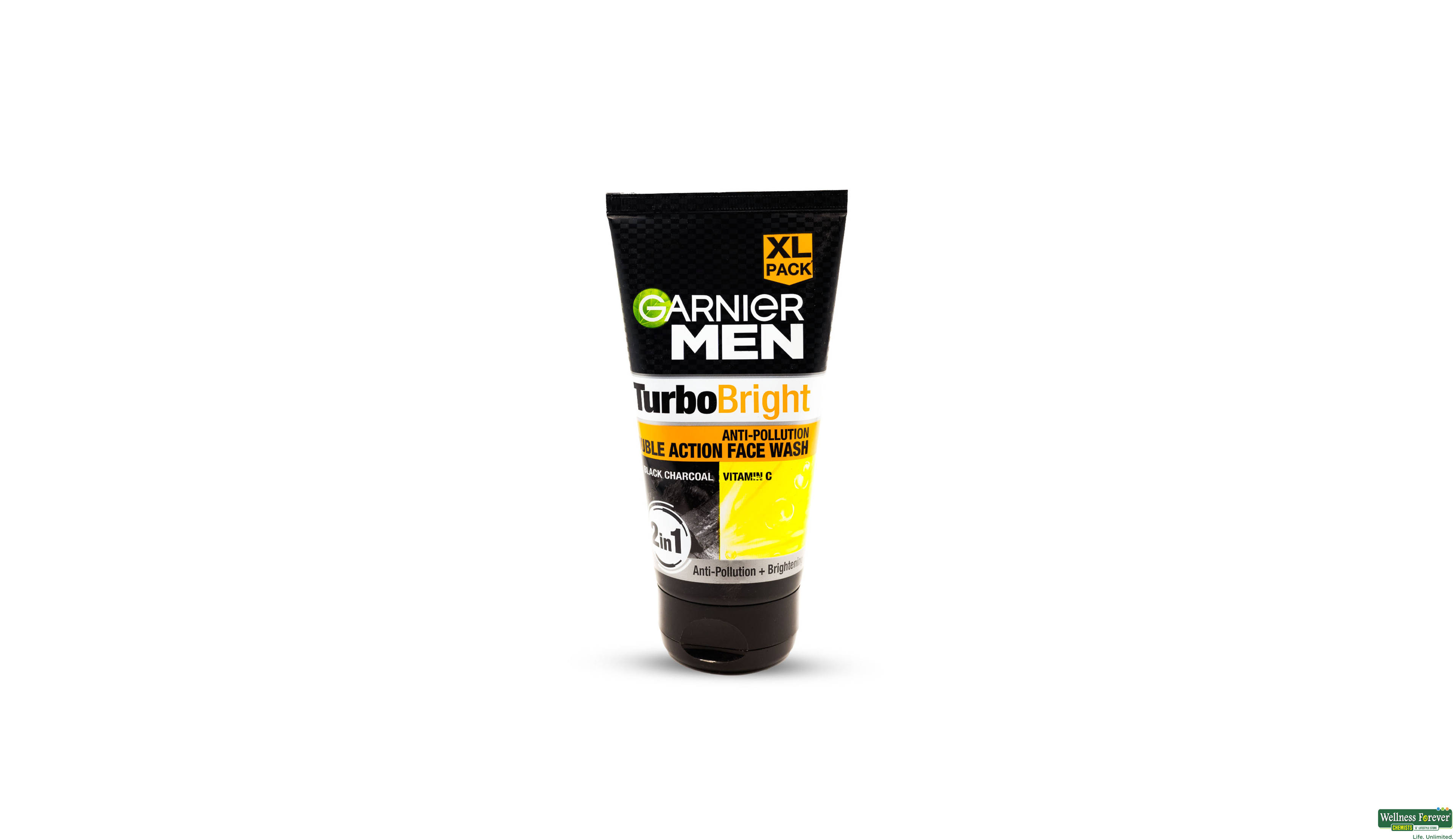 GARNIER F/WASH MEN TURBOBRIGHT DOUBLE ACTION 150GM- 1, 150GM, null