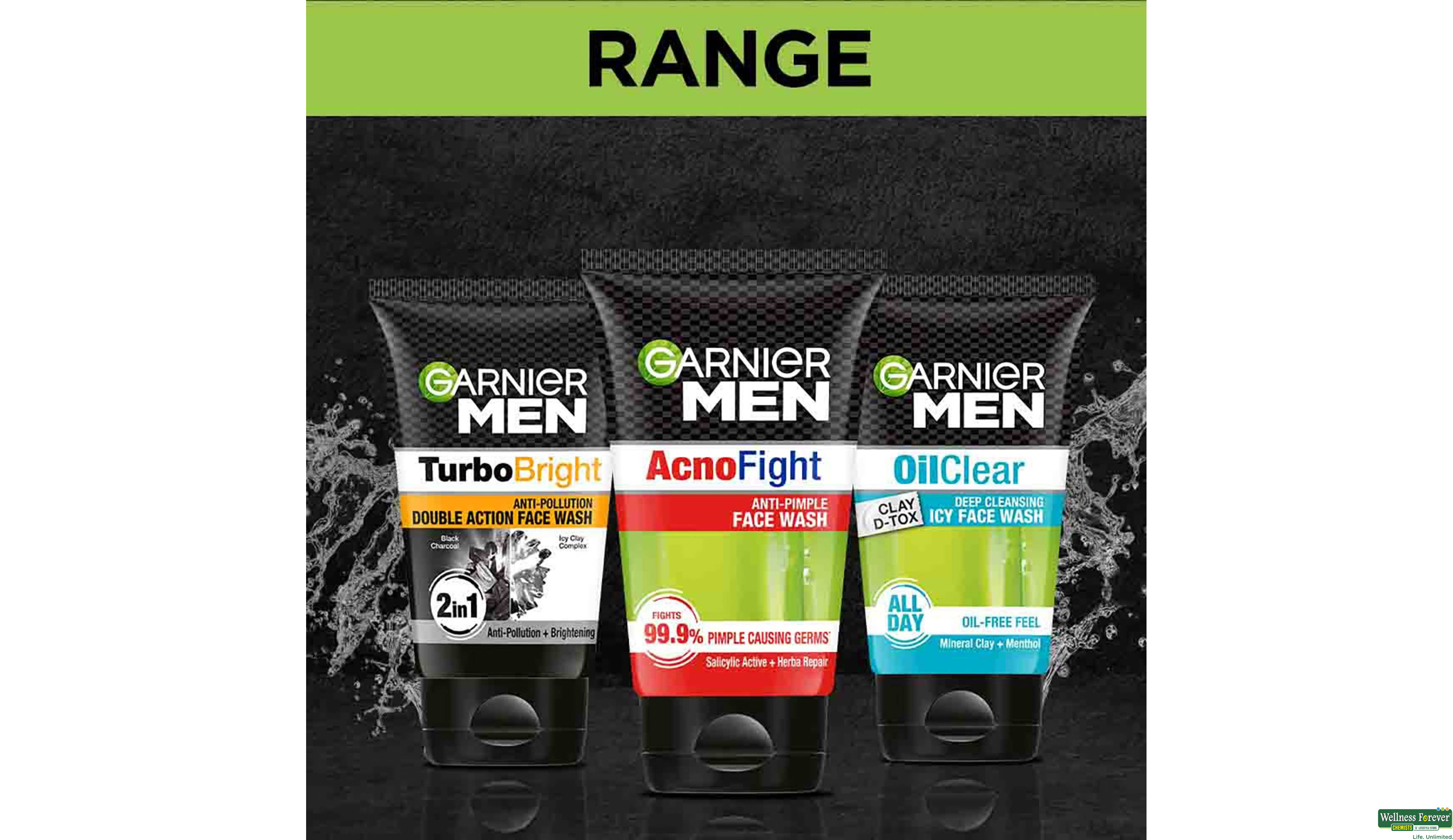 GARNIER MEN ACNOFIGHT F/WASH 150GM- 7, 150GM, null