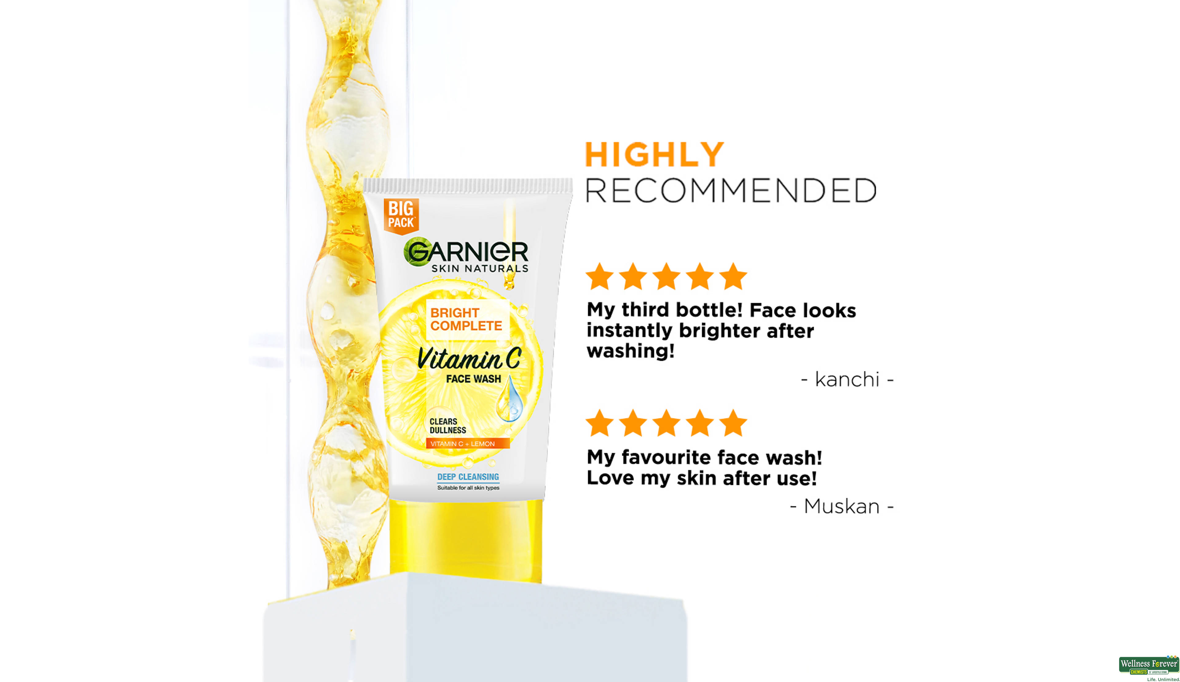 GARNIER BRIGHT COMPLETE F/WASH 150 GM- 5, 150GM, null