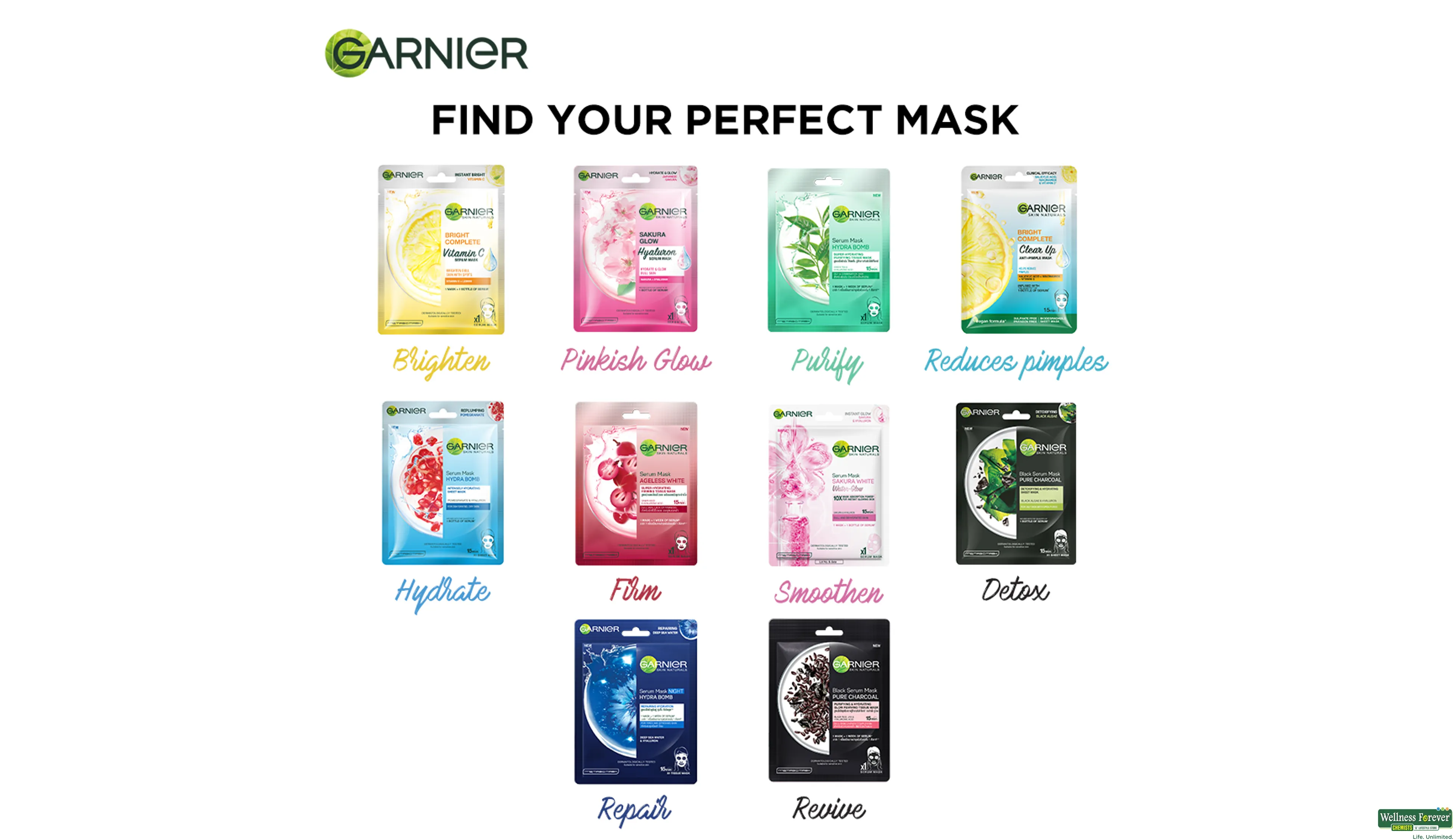 GARNIER BC CLEAR UP ANTI-ACNE MASK 1PC- 10, 1PC, null