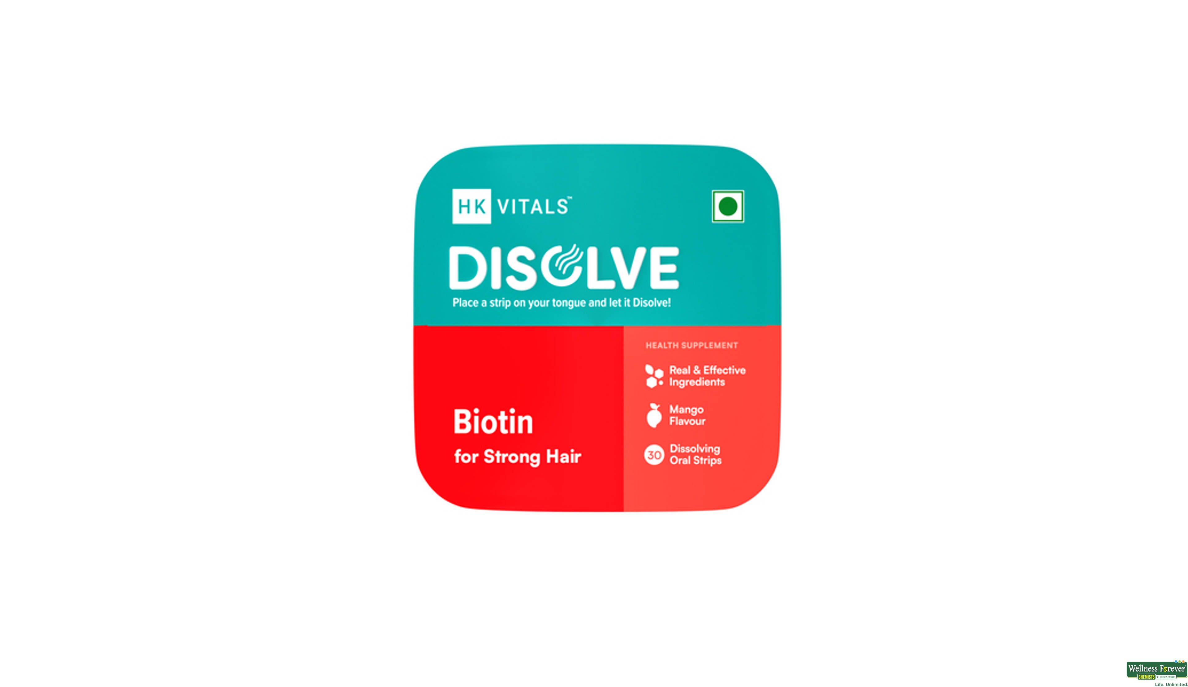 HEALTHKART DISOLVE BIOTIN 30 STRIPS- 1, 30STRIPS, null