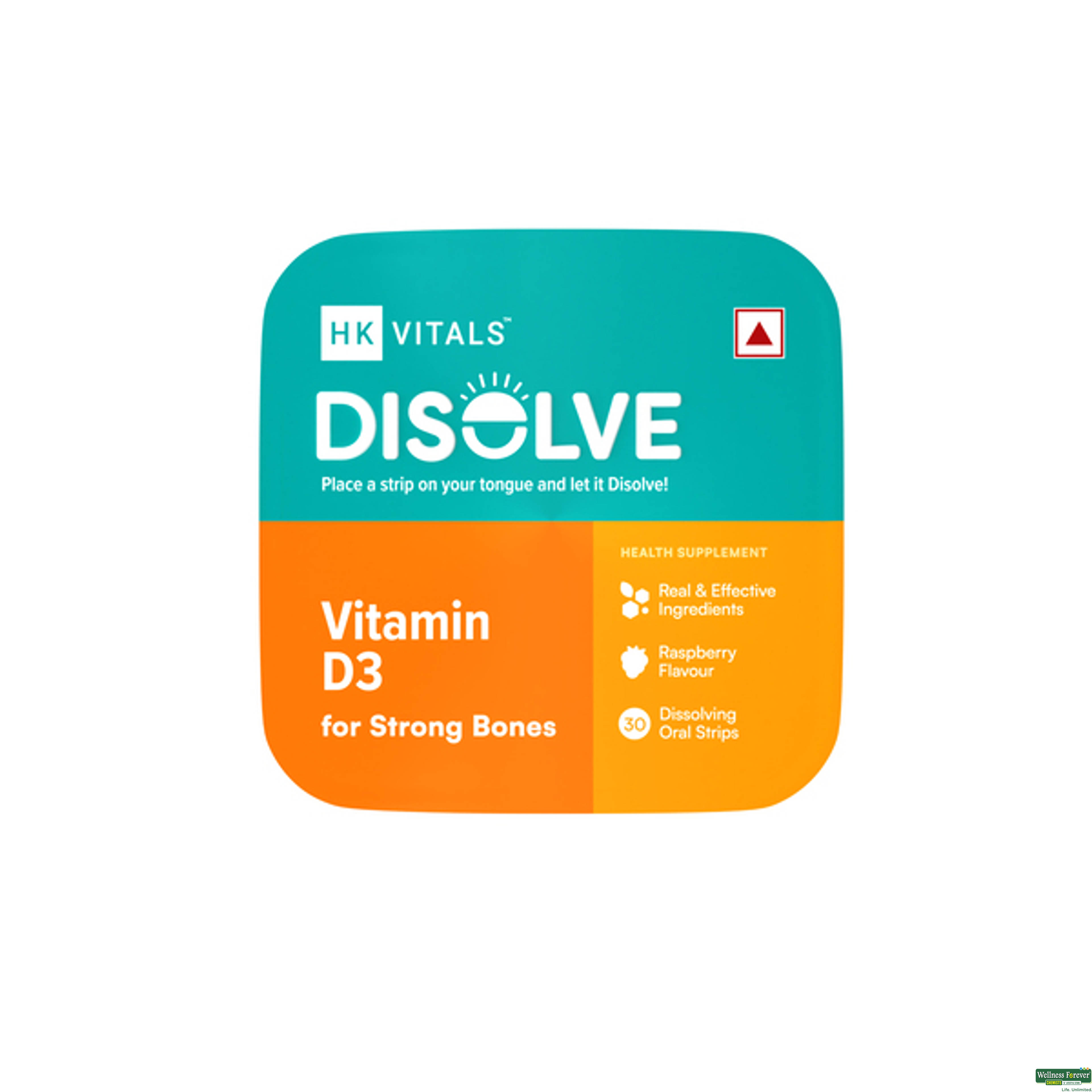 Healthkart Disolve Vitamin D3, 30 Strips-image