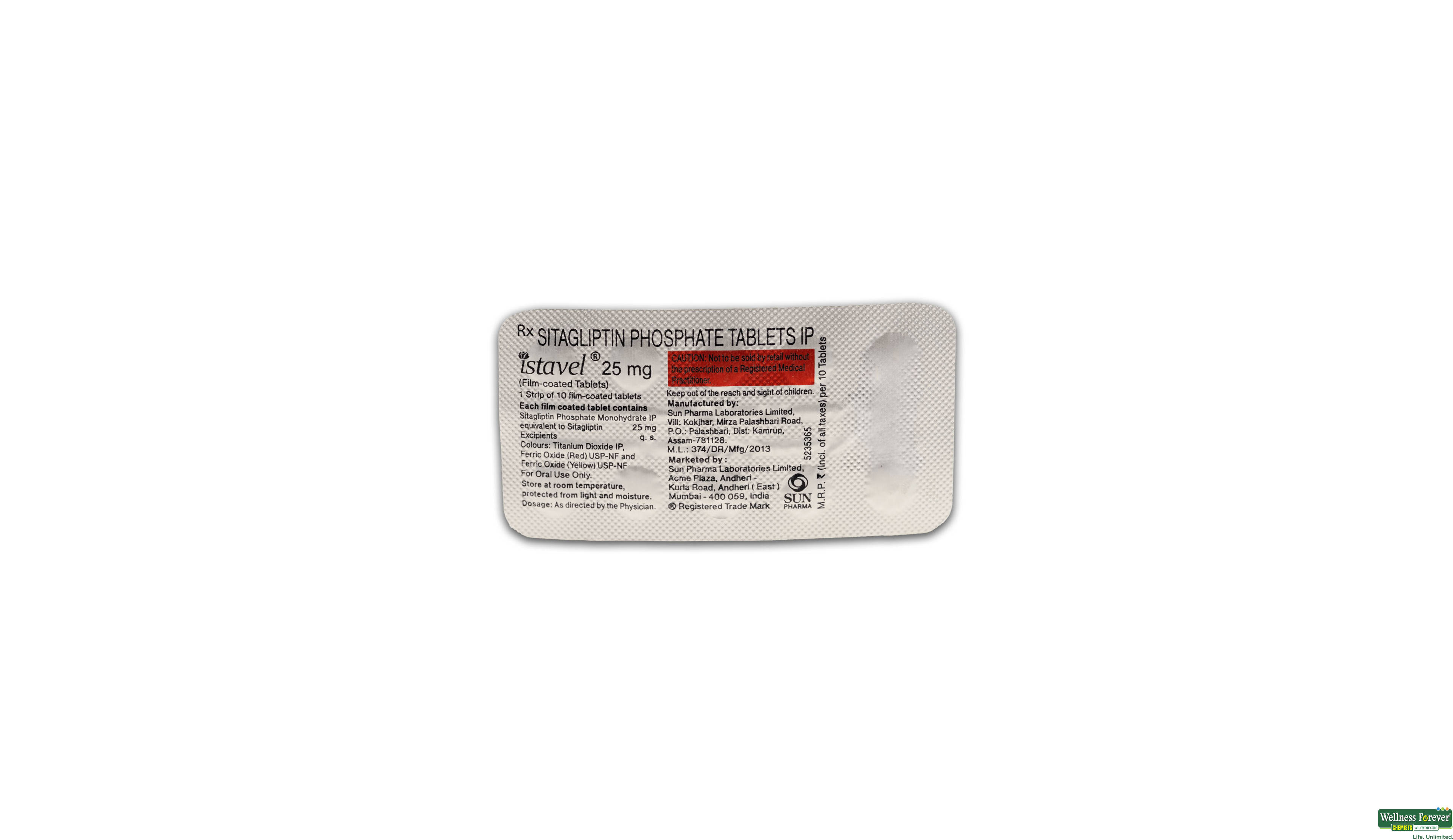 ISTAVEL 25MG 10TAB- 1, 10TAB, null