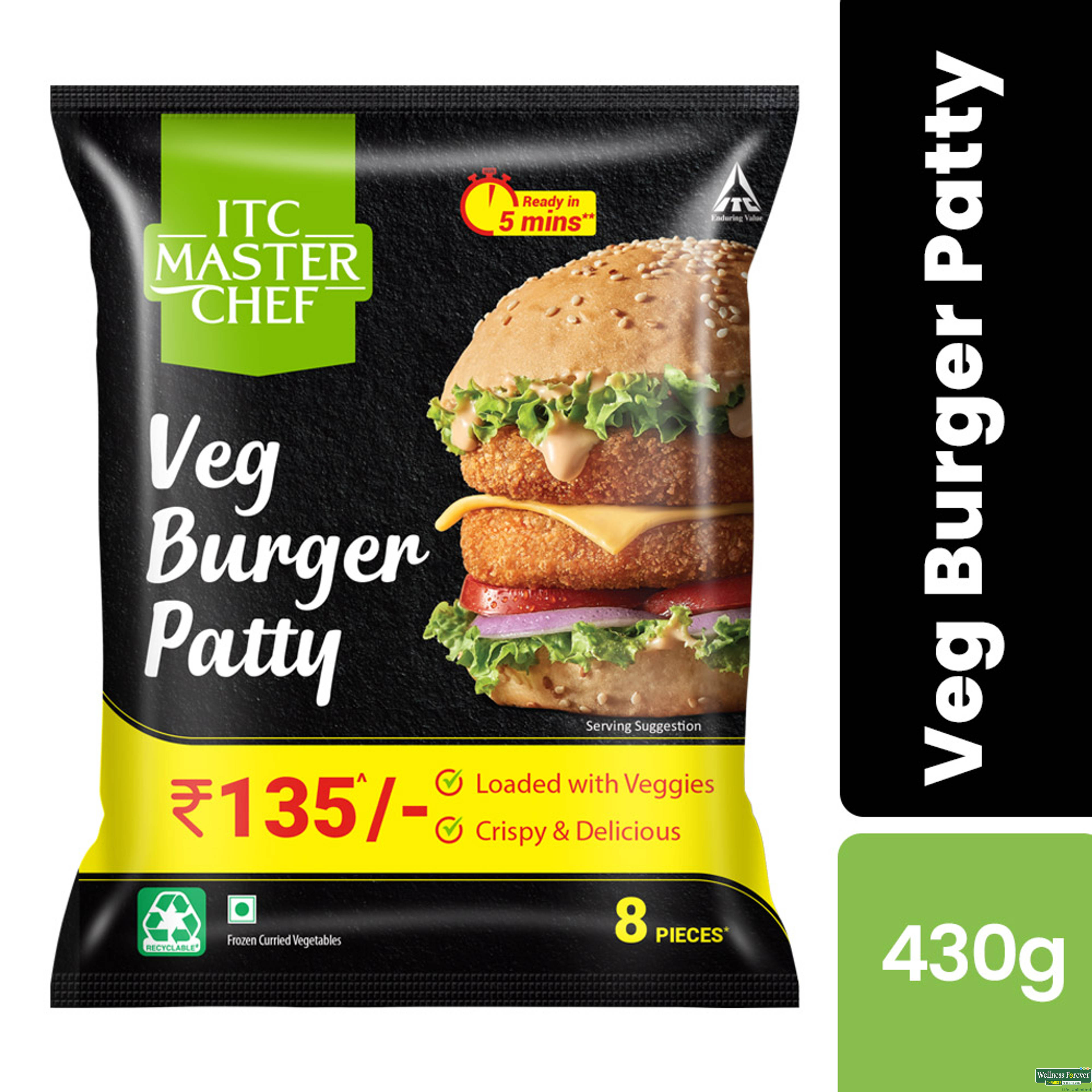 ITC Master Chef Veg Burger Patty 540Gm-image