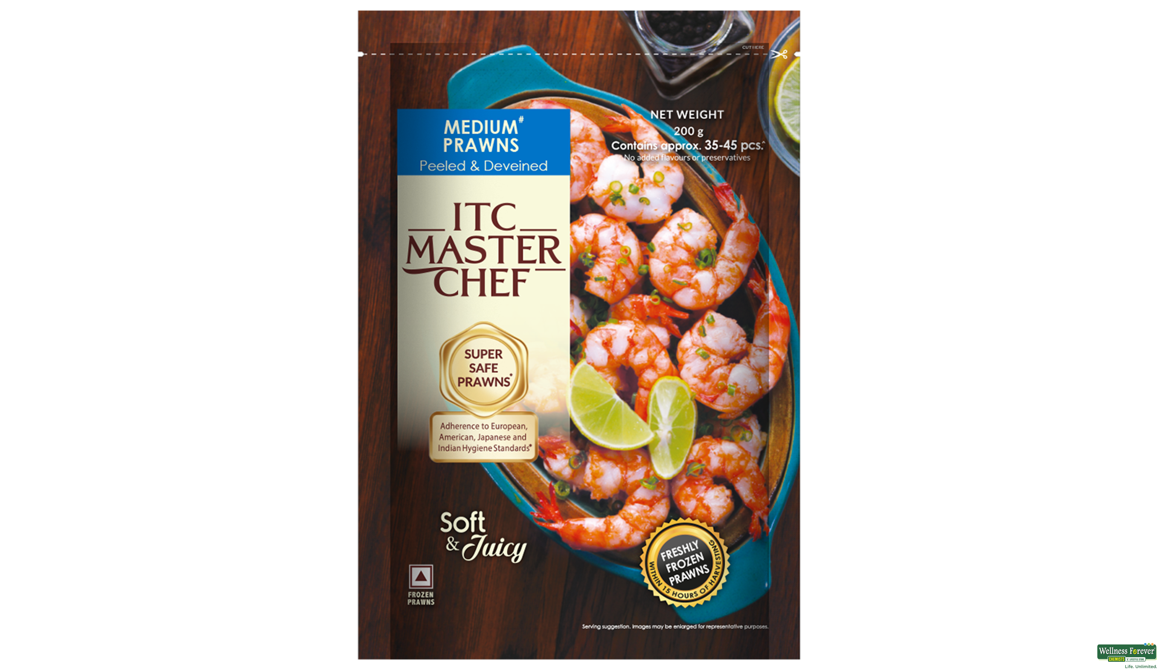 ITC MASTER CHEF MEDIUM PRAWNS 200GM- 4, 200GM, null