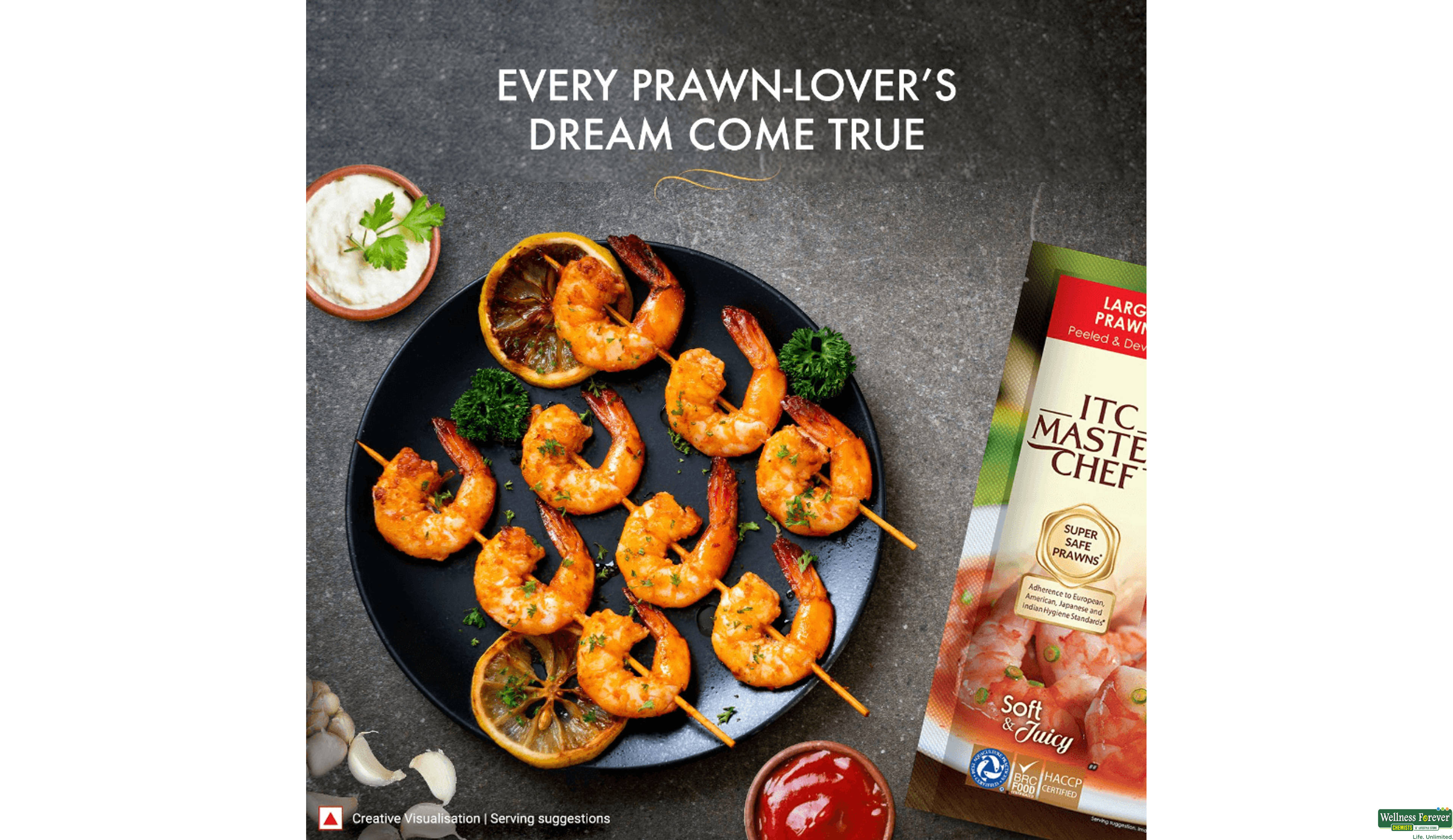 ITC MASTER CHEF LARGE PRAWNS 200GM- 10, 200GM, null