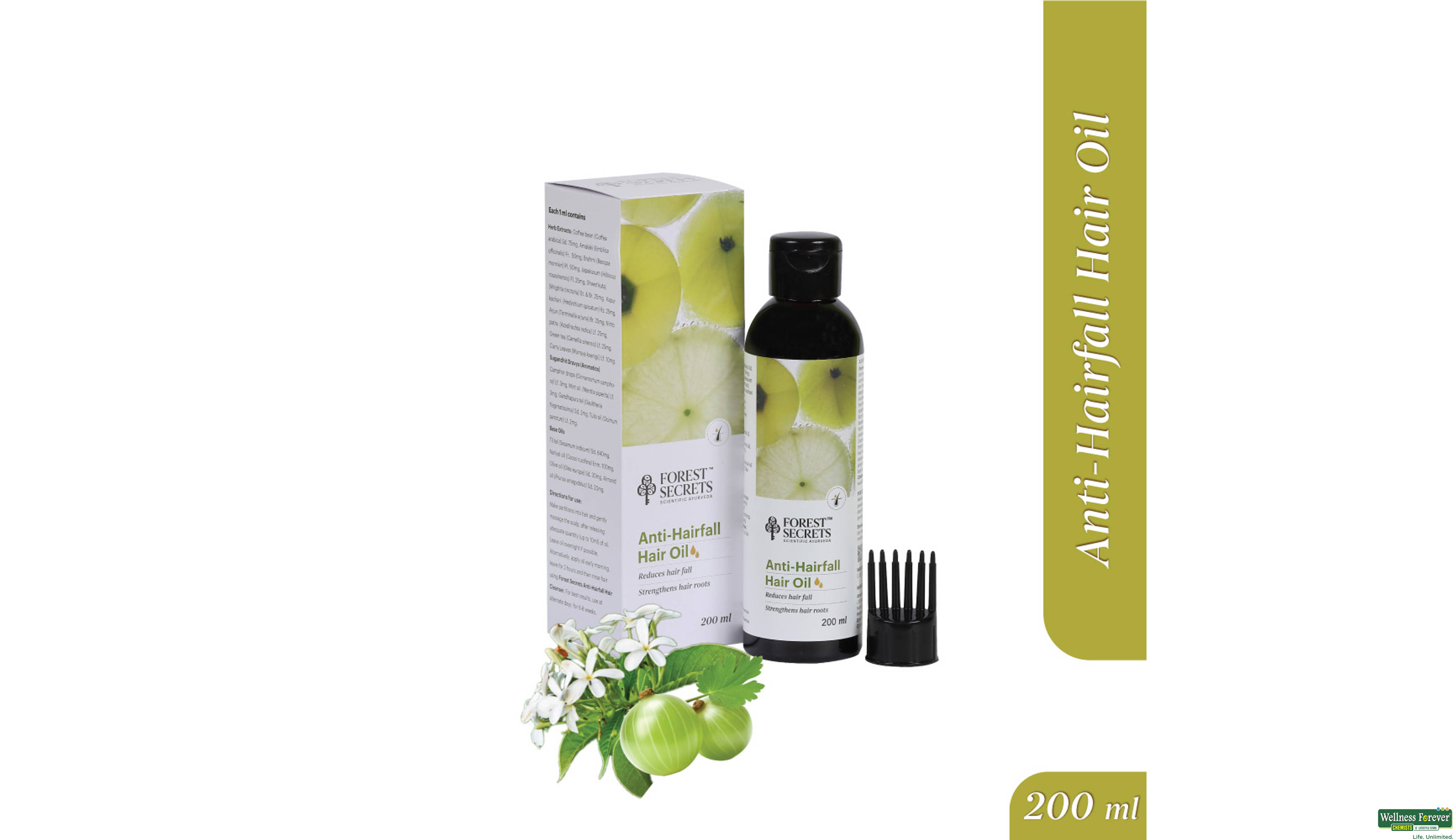 FOREST SECRETS ANTI-HAIRFALL H/OIL 200ML- 1, 1PC, null