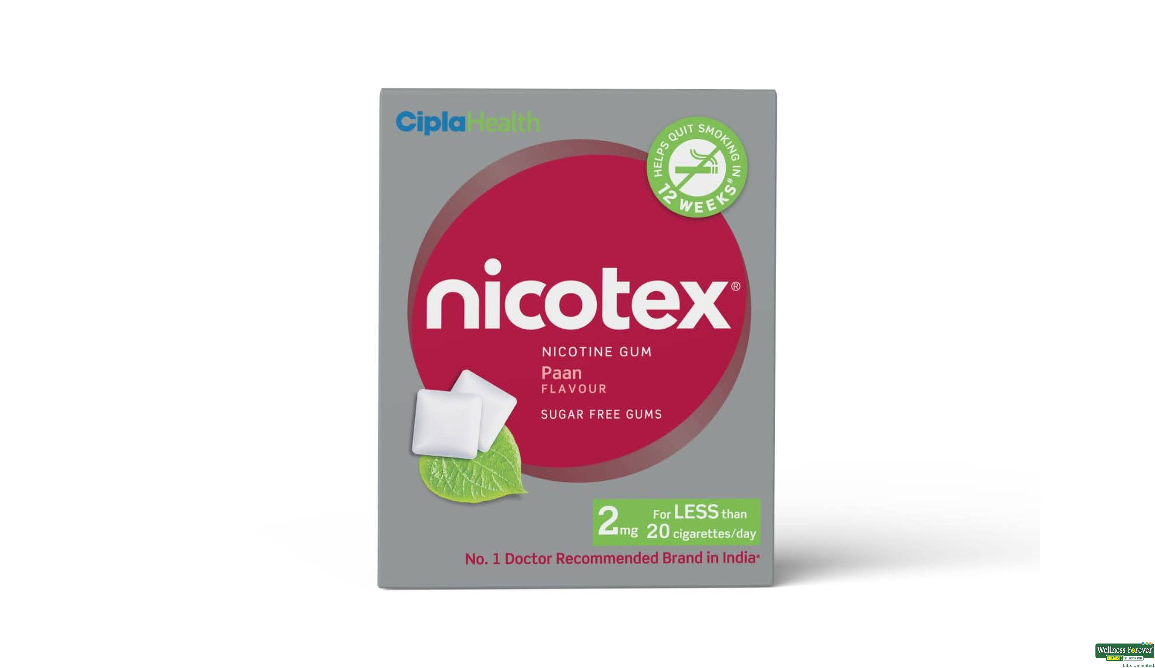 NICOTEX-PAN S/F -2MG 12GUM- 1, 2MG, null