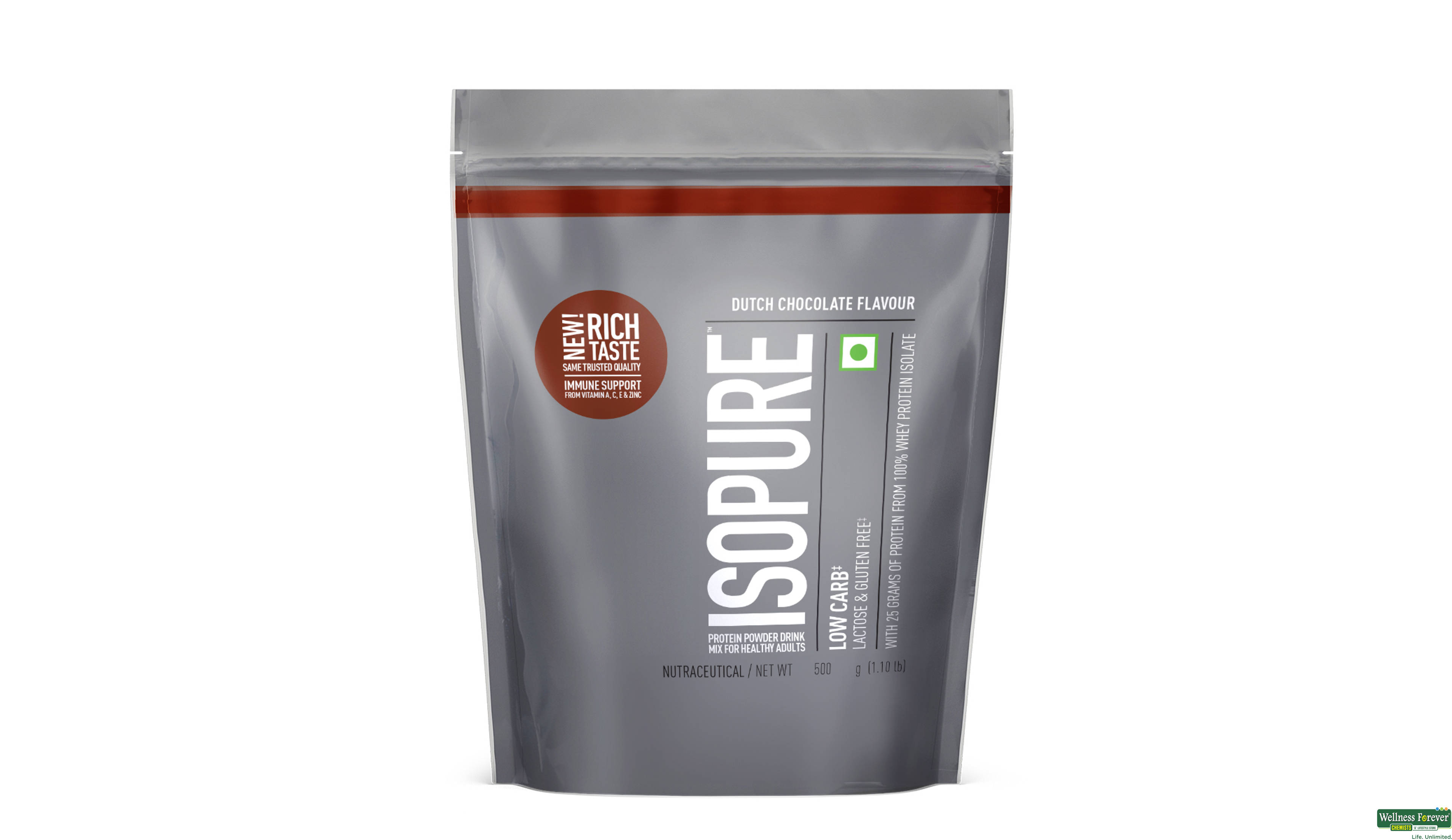 ISOPURE PWDR LOW CARB DUTCH CHOC 500GM- 1, 500GM, null