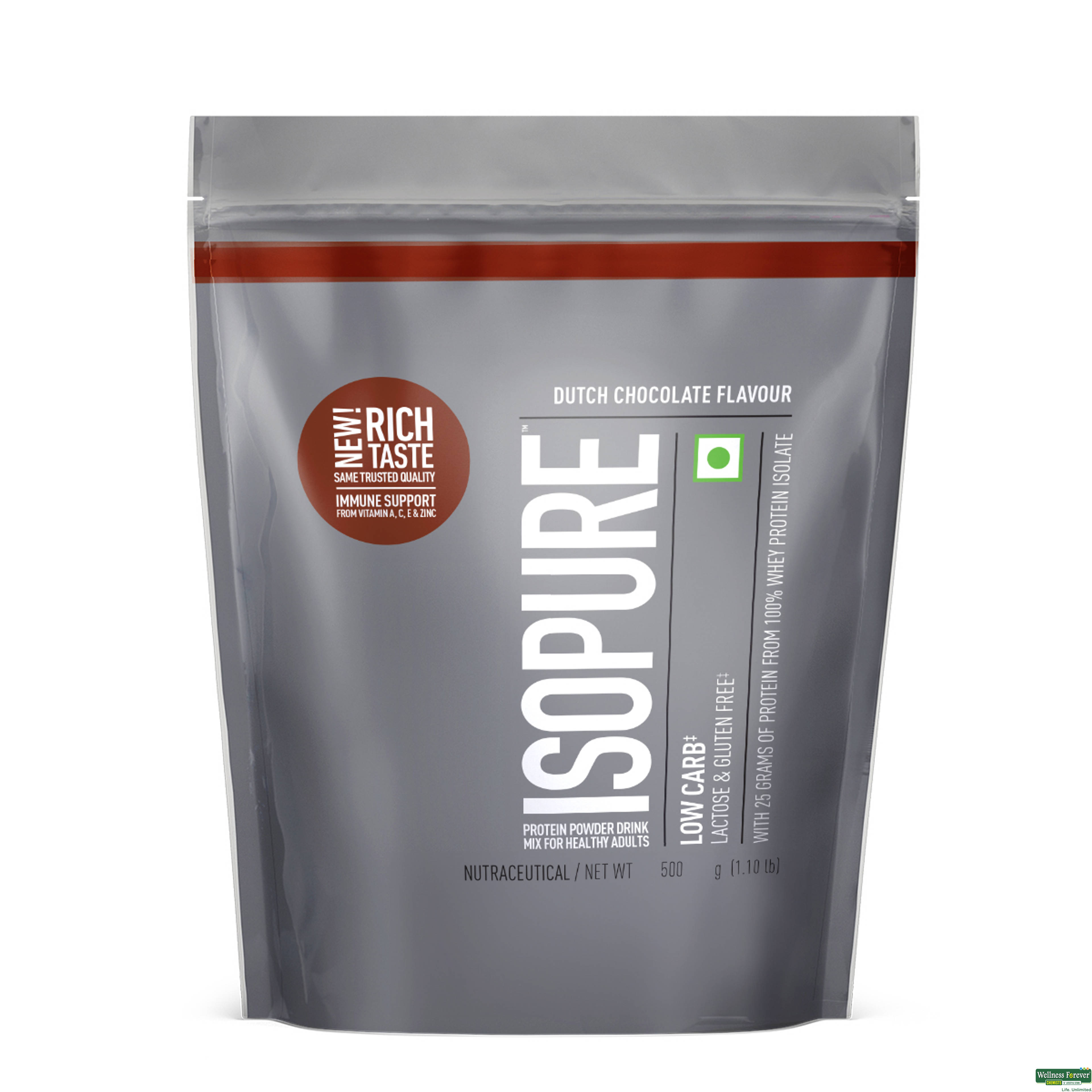 Isopure Powder Low Carb Dutch Chocolate 0.5Kg-image