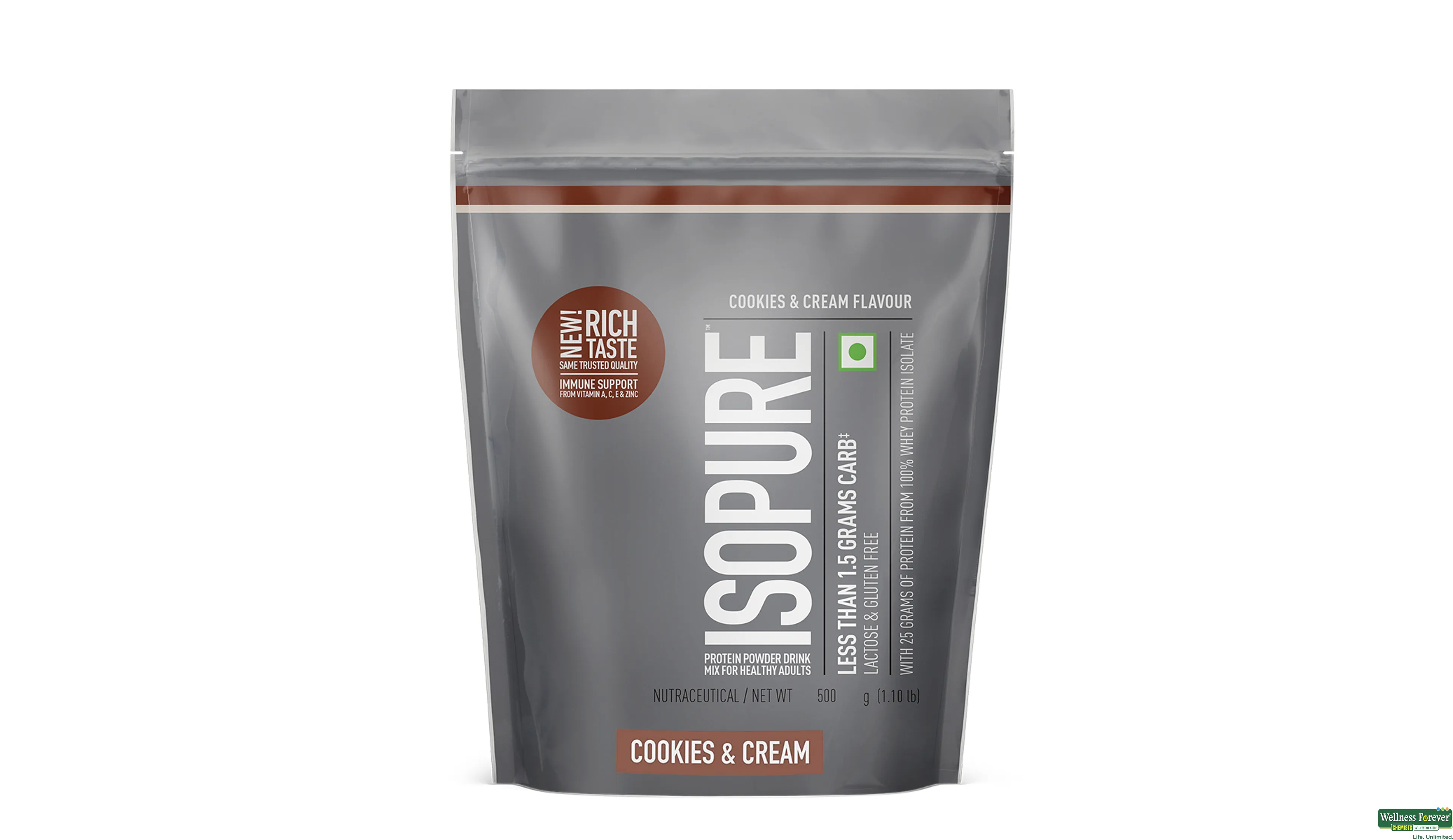 ISOPURE PWDR LOW CARB COOKIE&CREAM 0.5KG- 1, 0.5KG, null