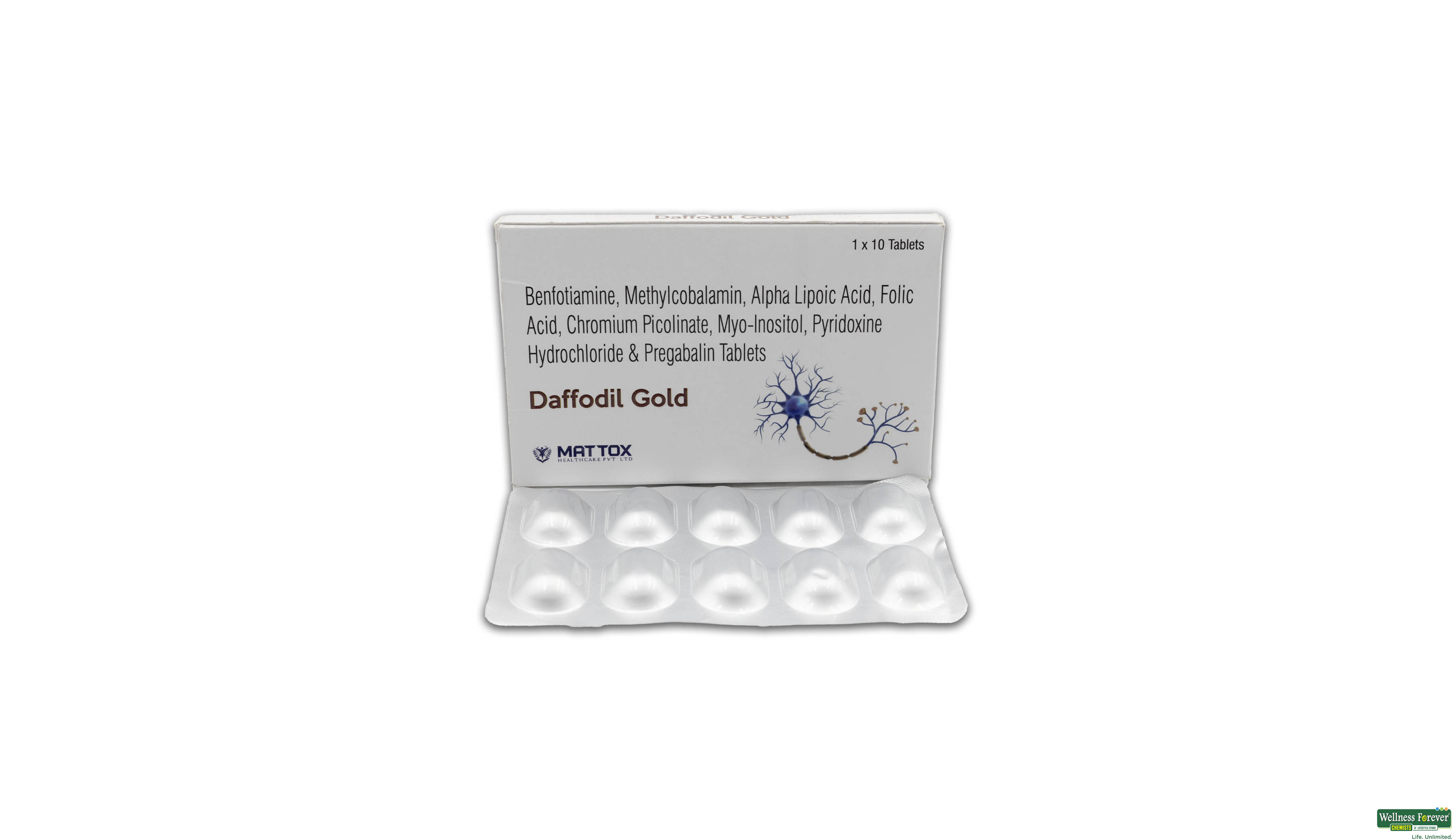 DAFFODIL GOLD 10TAB- 4, 10TAB, null