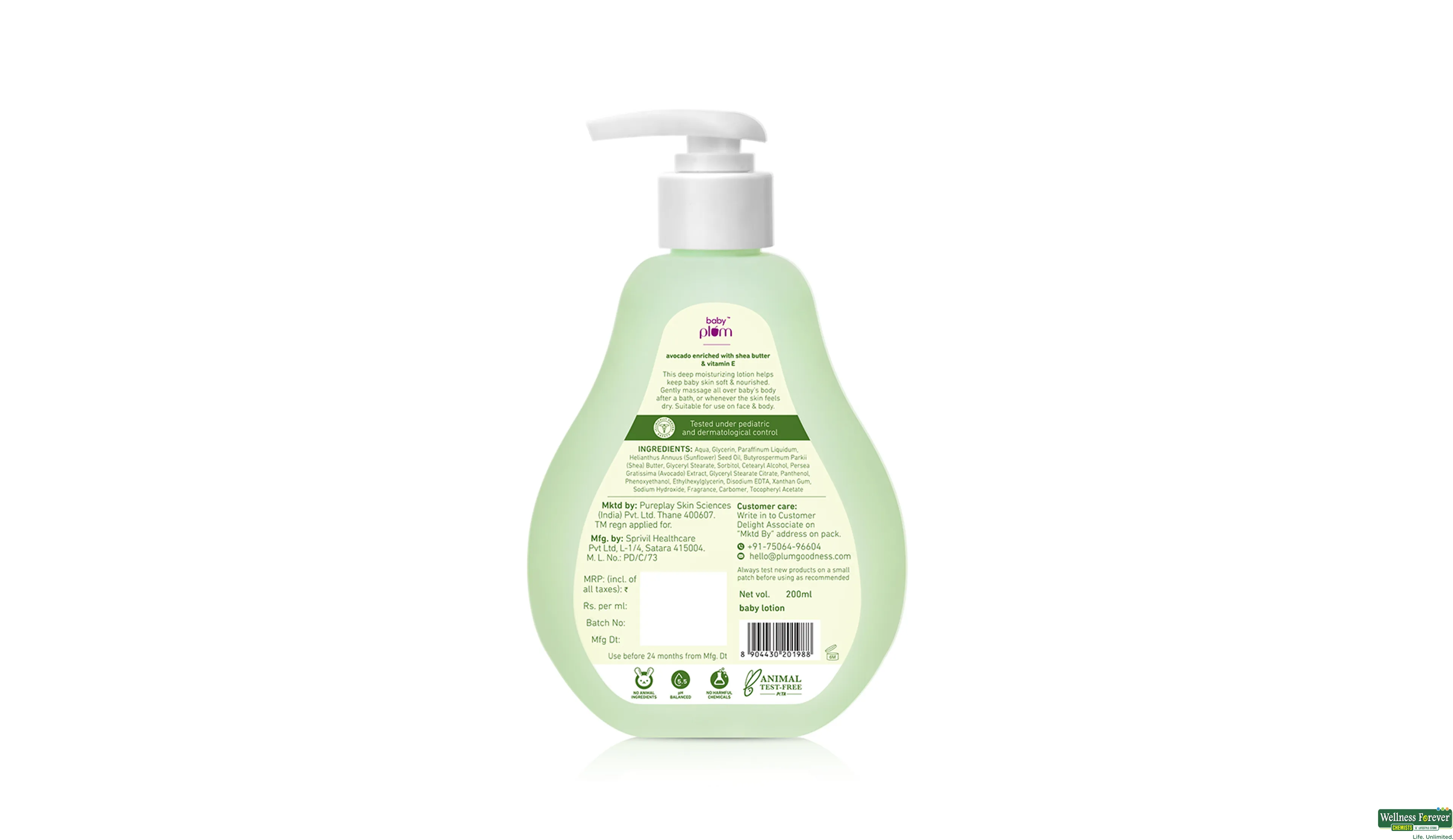 PLUM AVOCADO BABY LOTION 200ML- 5, 200ML, null