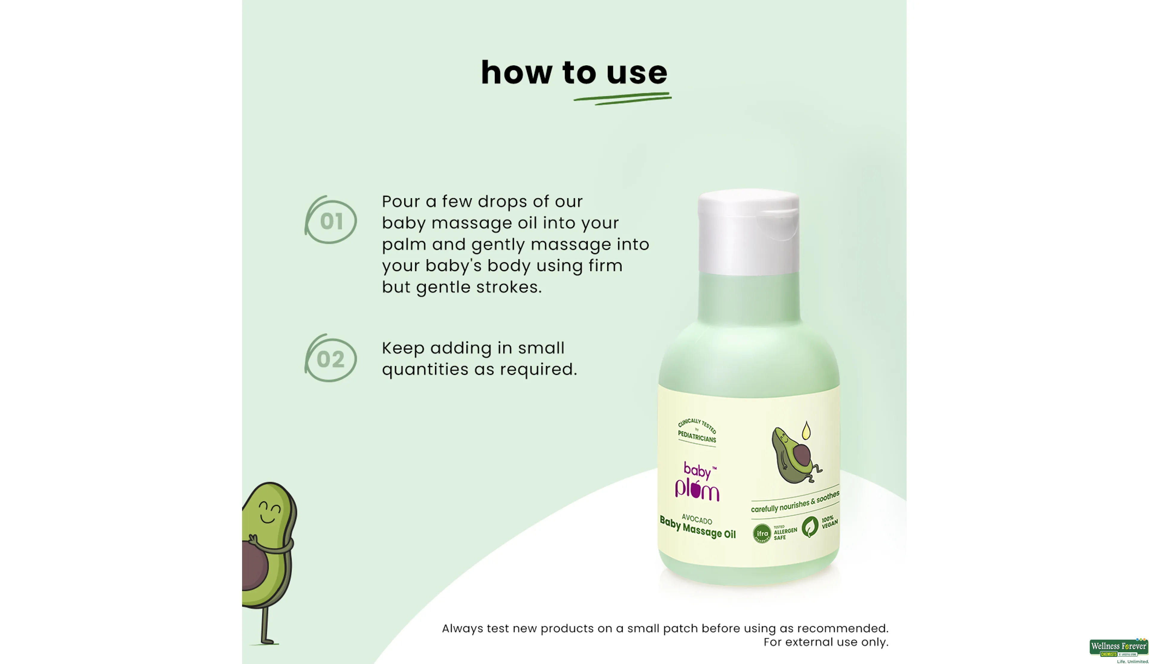 PLUM AVOCADO BABY MASSAGE OIL 100ML- 2, 100ML, null