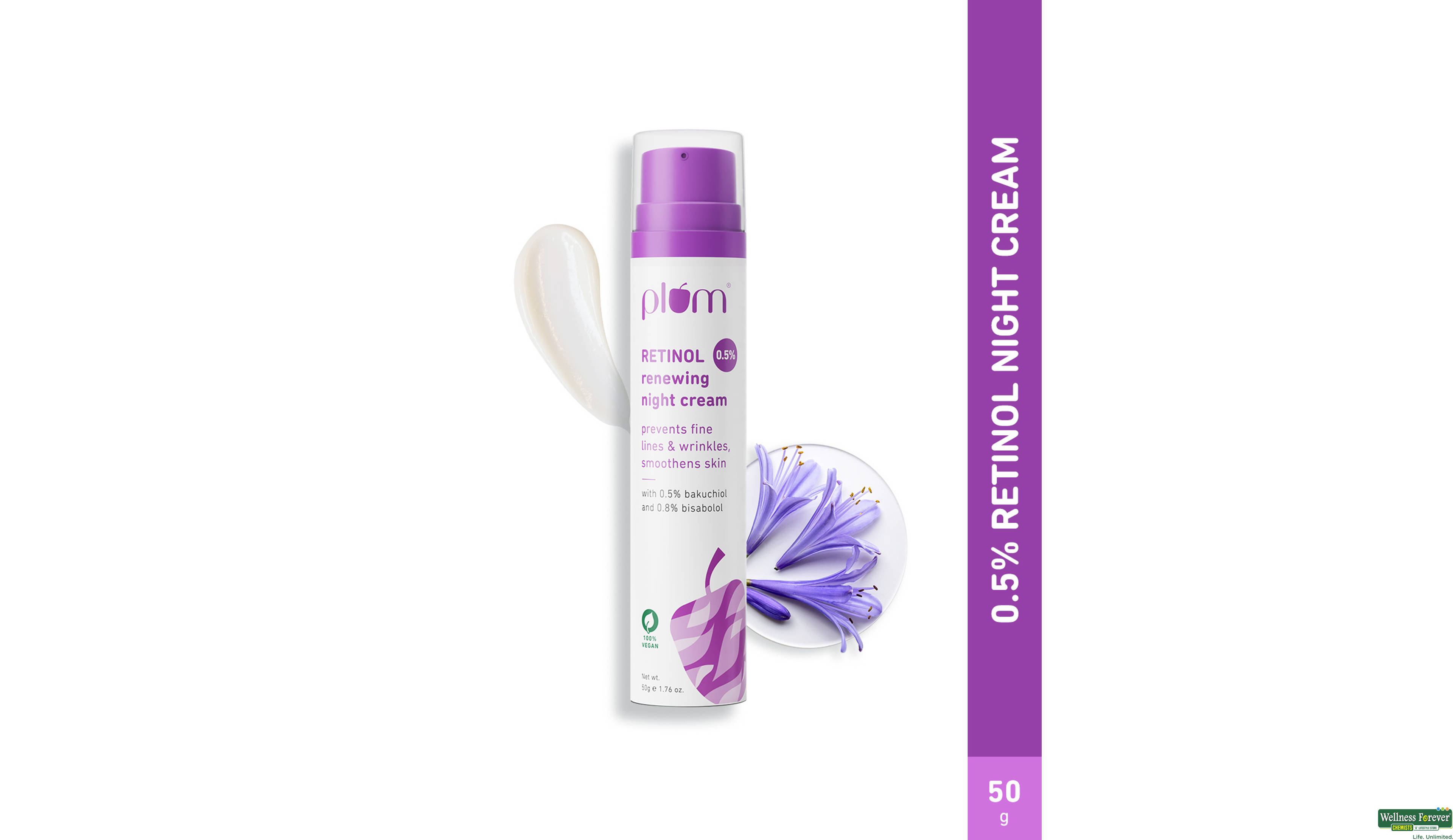 PLUM 0.5% RETINOL NIGHT CREAM 50GM- 1, 50GM, null