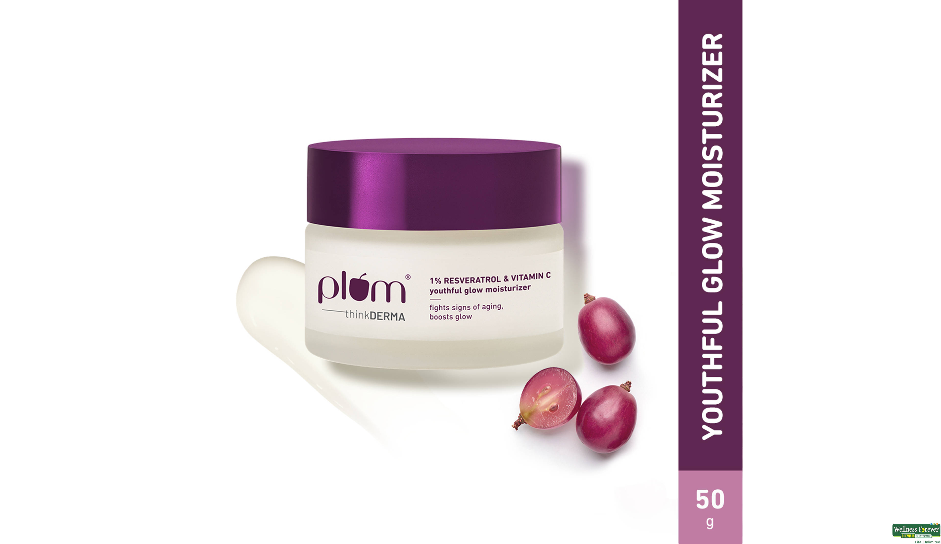 PLUM TD 1% RESVRATROL & VITC F/MOIST 50GM- 1, 50GM, null