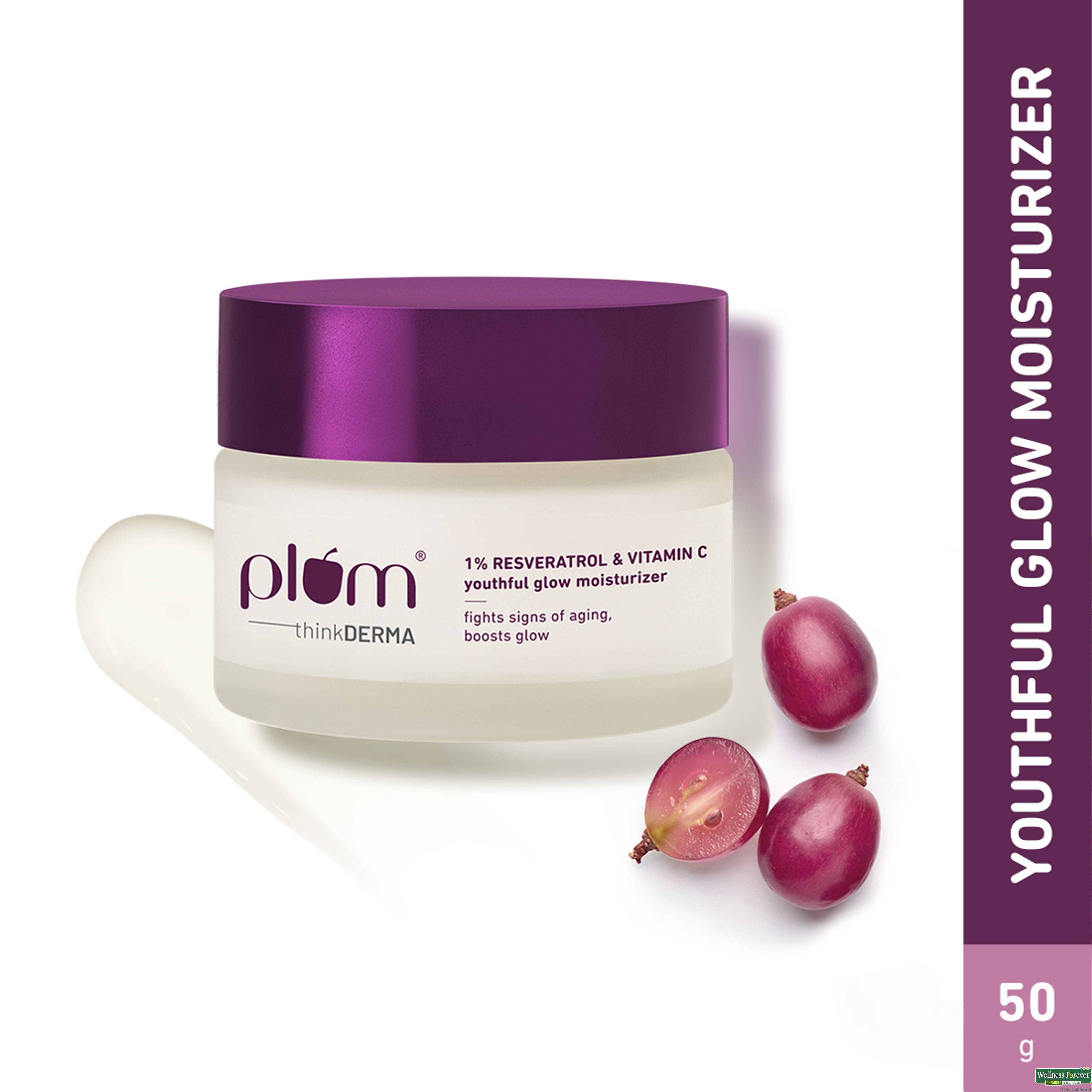 Plum 1% Resveratrol & Vitamin C Youthful Glow Moisturizer, 50 g
-image