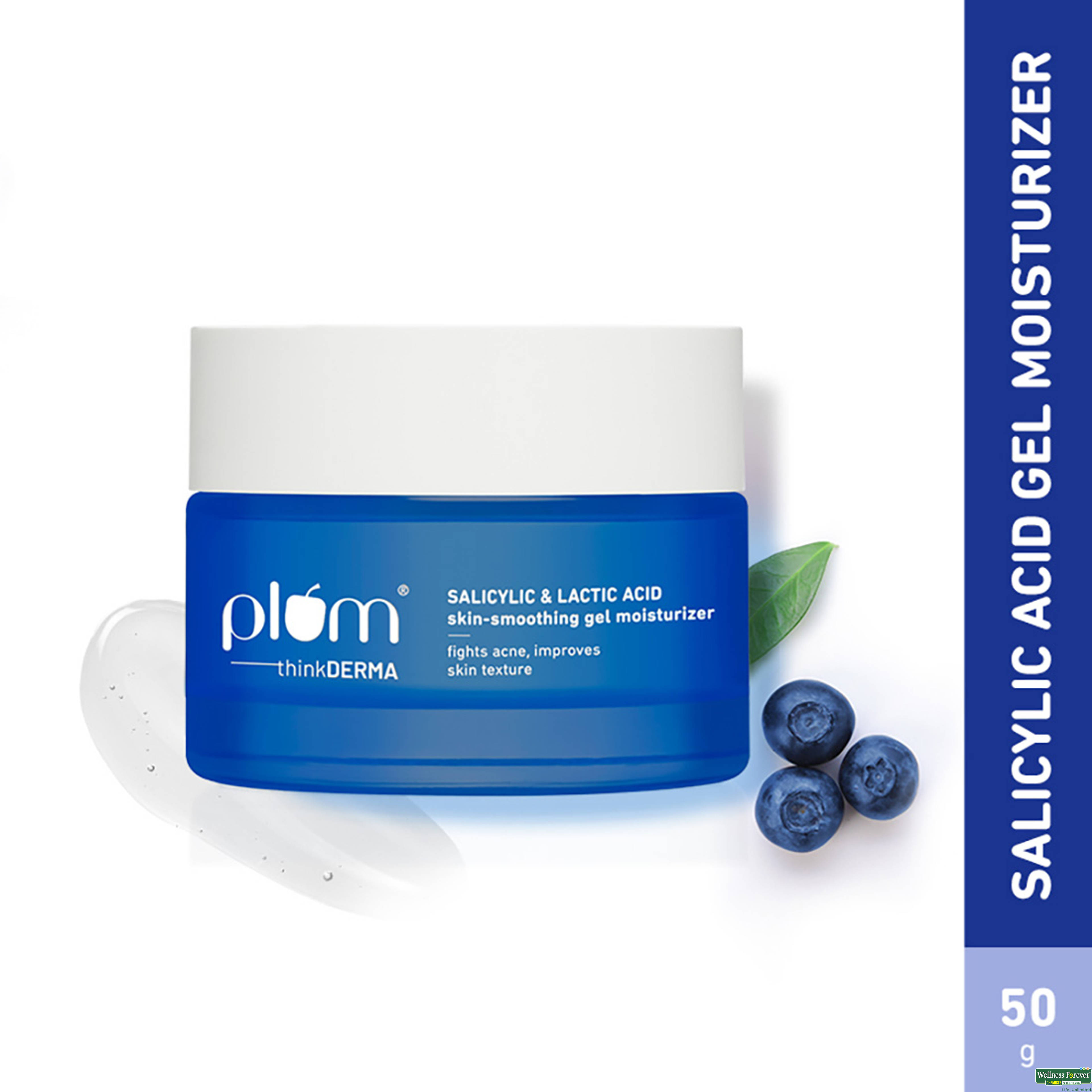 Plum Salicylic & Lactic Acid Skin-Smoothing Gel Moisturizer 50g
-image