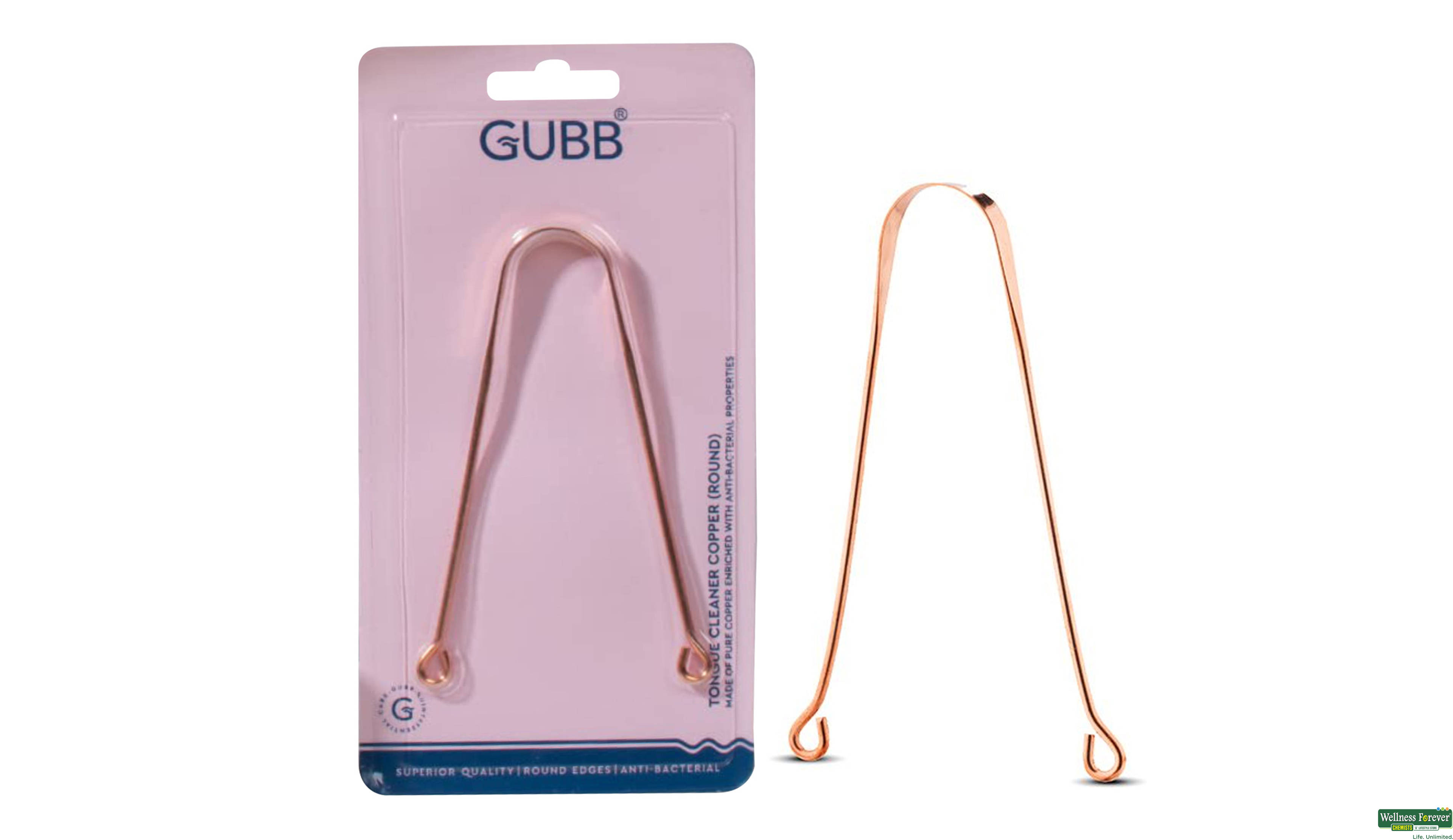 GUBB TONGUE CLEANER COPPER ROUND 1PC- 2, 1PC, null