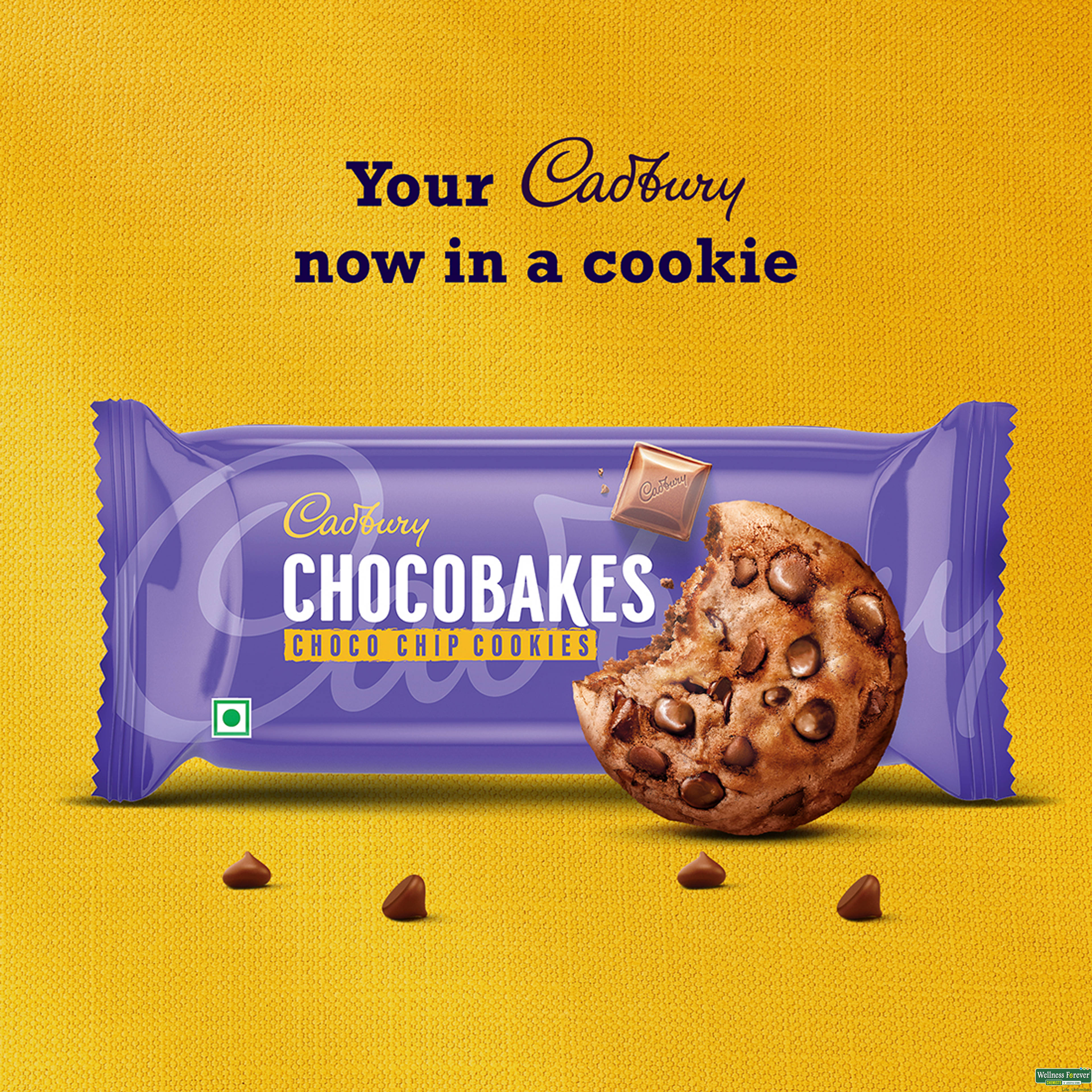 CADBURY CHOCOBAKES CHOCOCHIP COOKIES 83GM-image